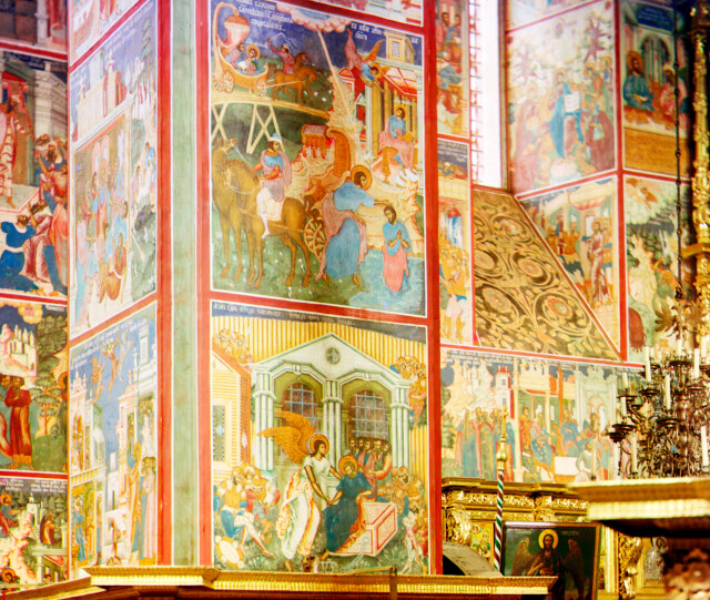 Колонна в церкви Святого Иоанна Предтечи. Ярославль, 1911 г., фотограф Сергей Прокудин-Горский