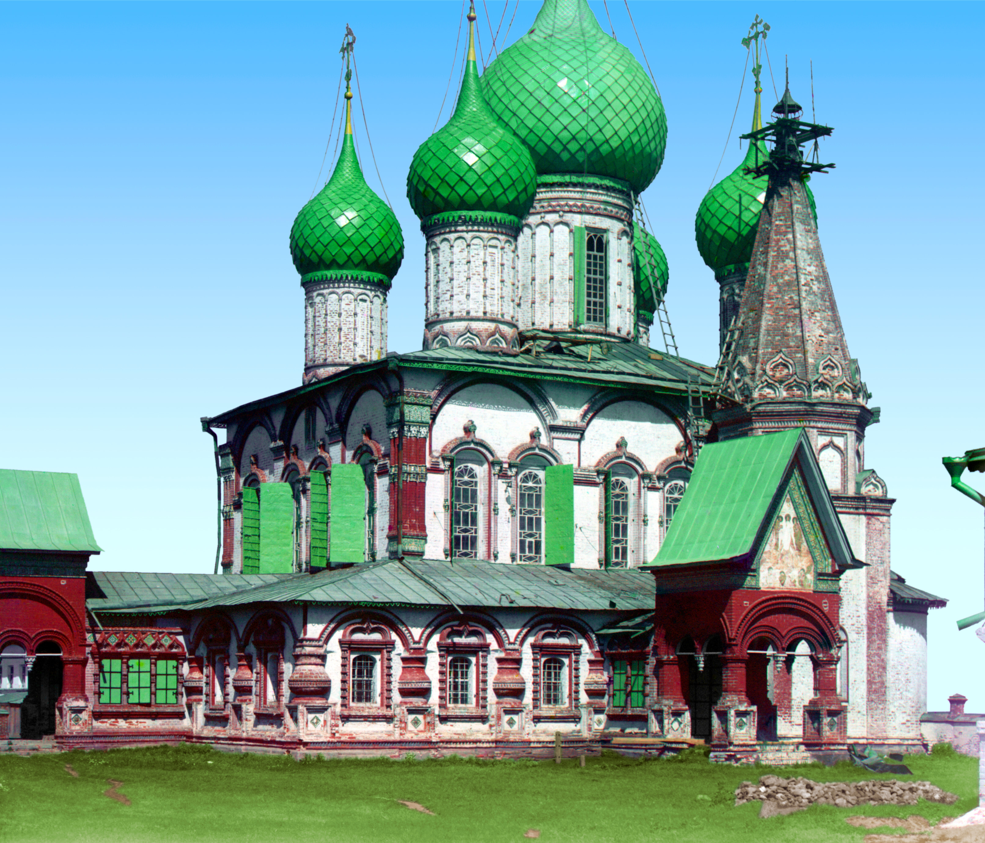 Церковь Иоанна Златоуста, с юго-запада. Ярославль, 1911 г., фотограф Сергей Прокудин-Горский