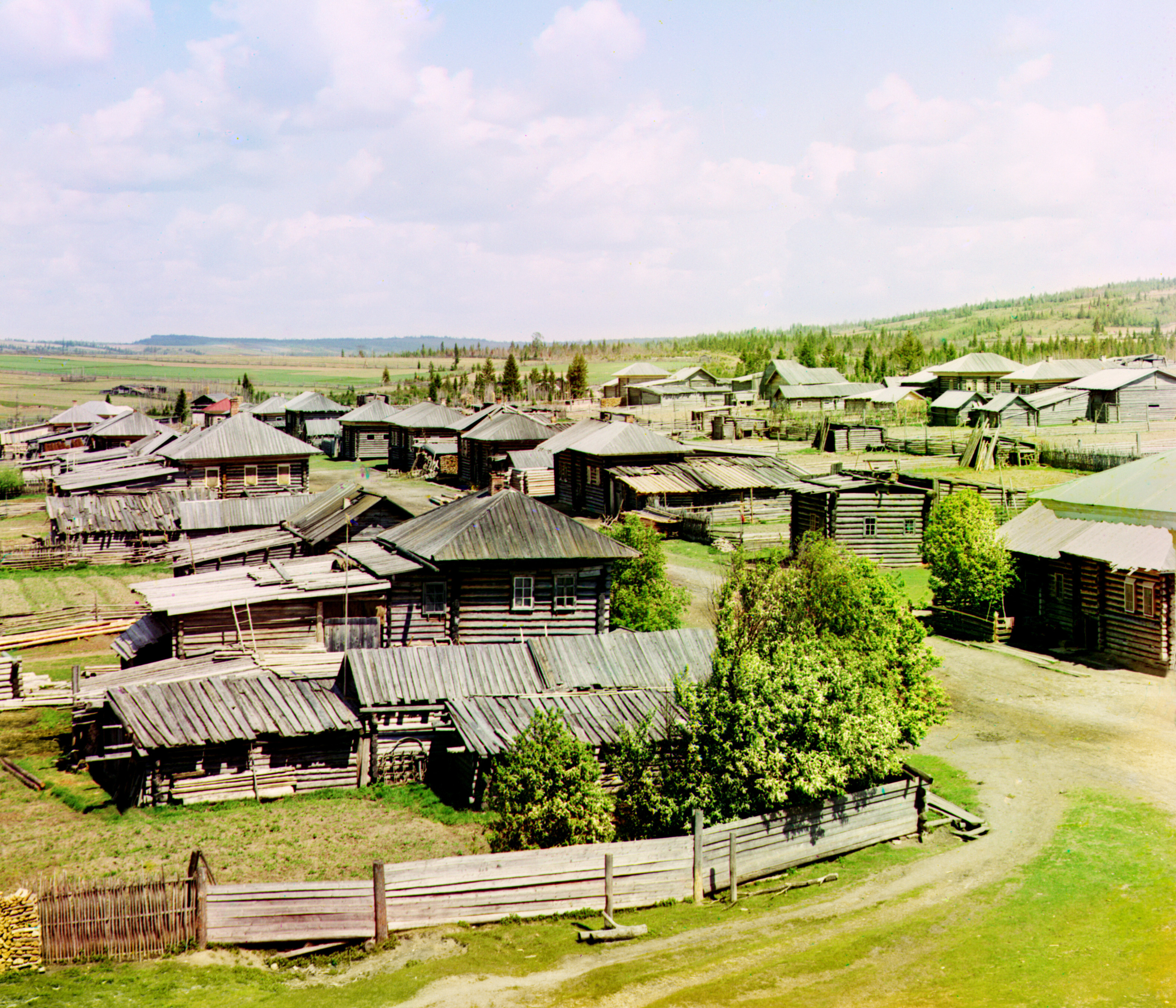 Северная часть села Ныроб, 1910, фотограф Сергей Прокудин-Горский