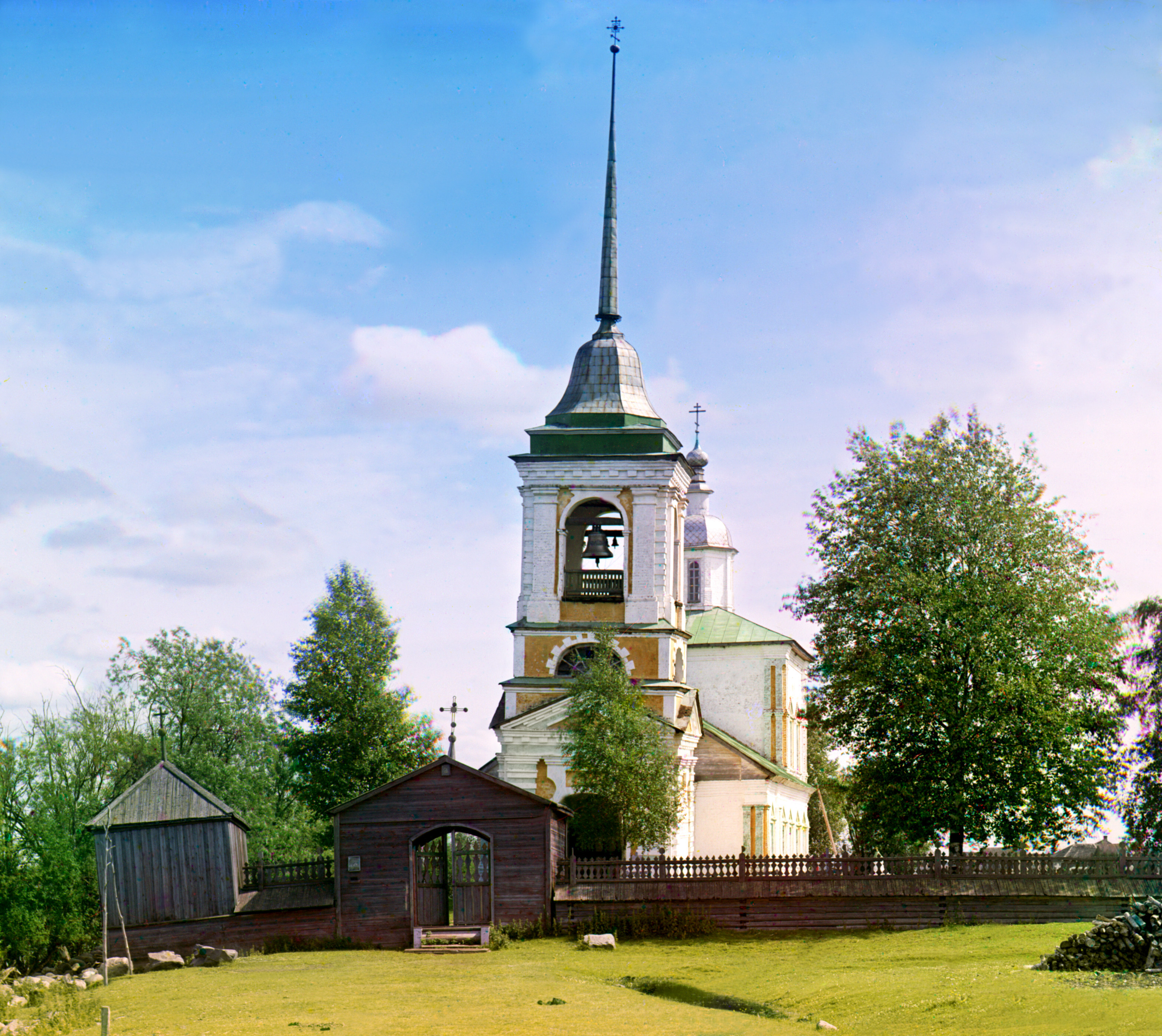 Деревня Каргулино. Церковь. Российская империя, 1909, фотограф Сергей Прокудин-Горский