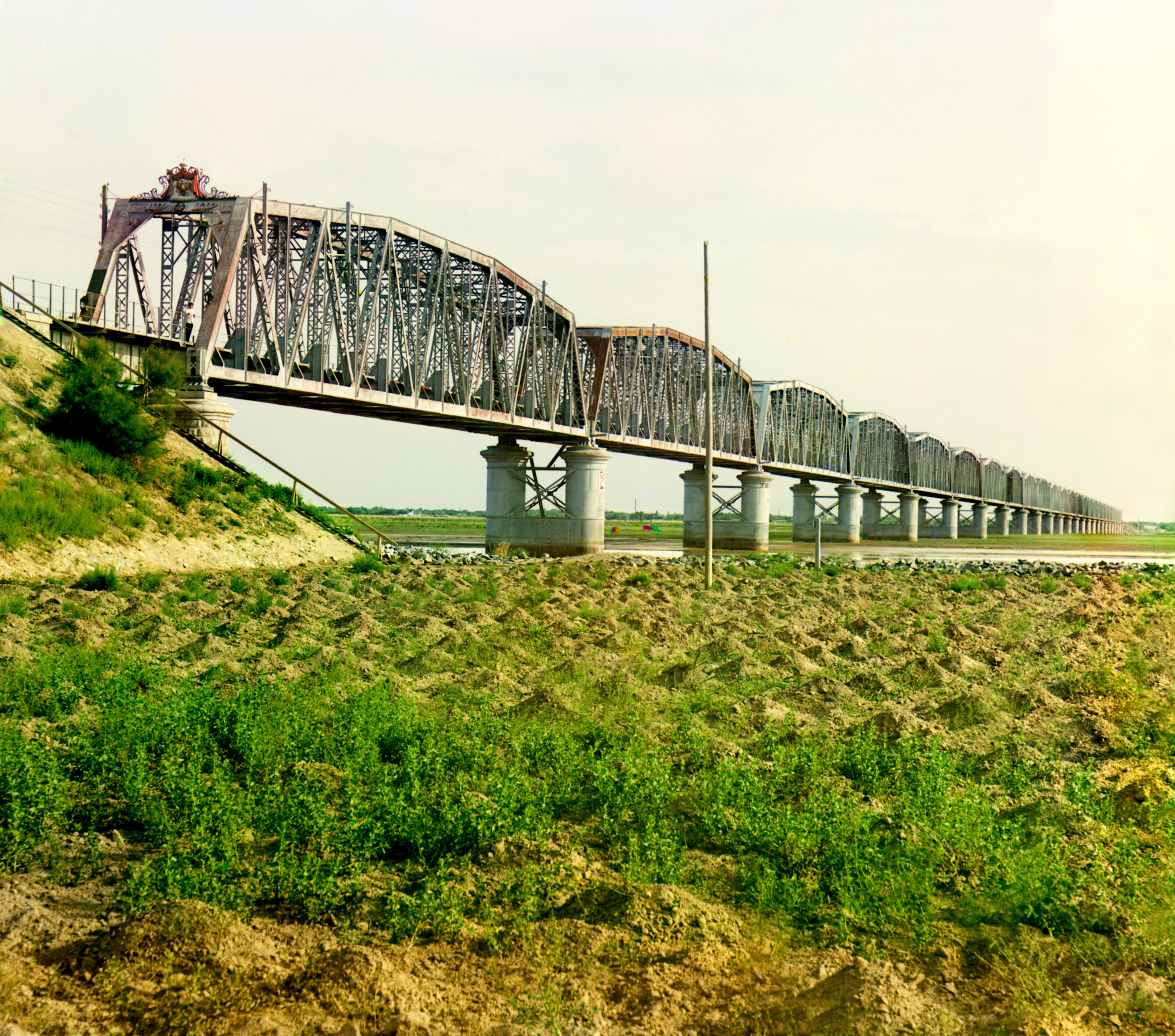 Вид на эстакадный мост, 1905-1915, фотограф Сергей Прокудин-Горский