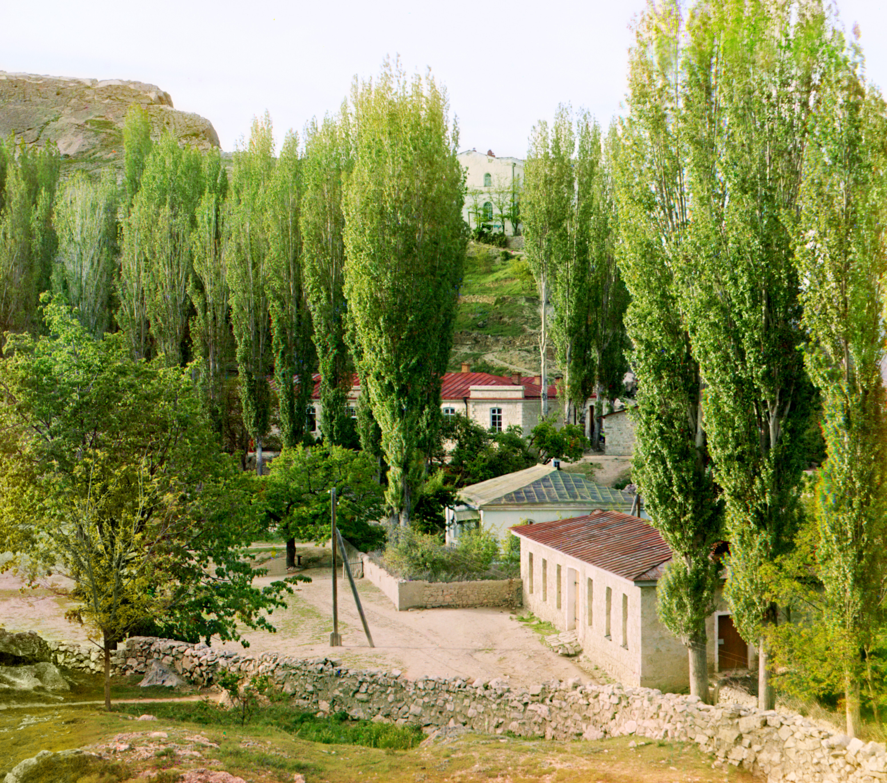 Деревня Нижний Гуниб в Дагестане, 1905-1915, фотограф Сергей Прокудин-Горский