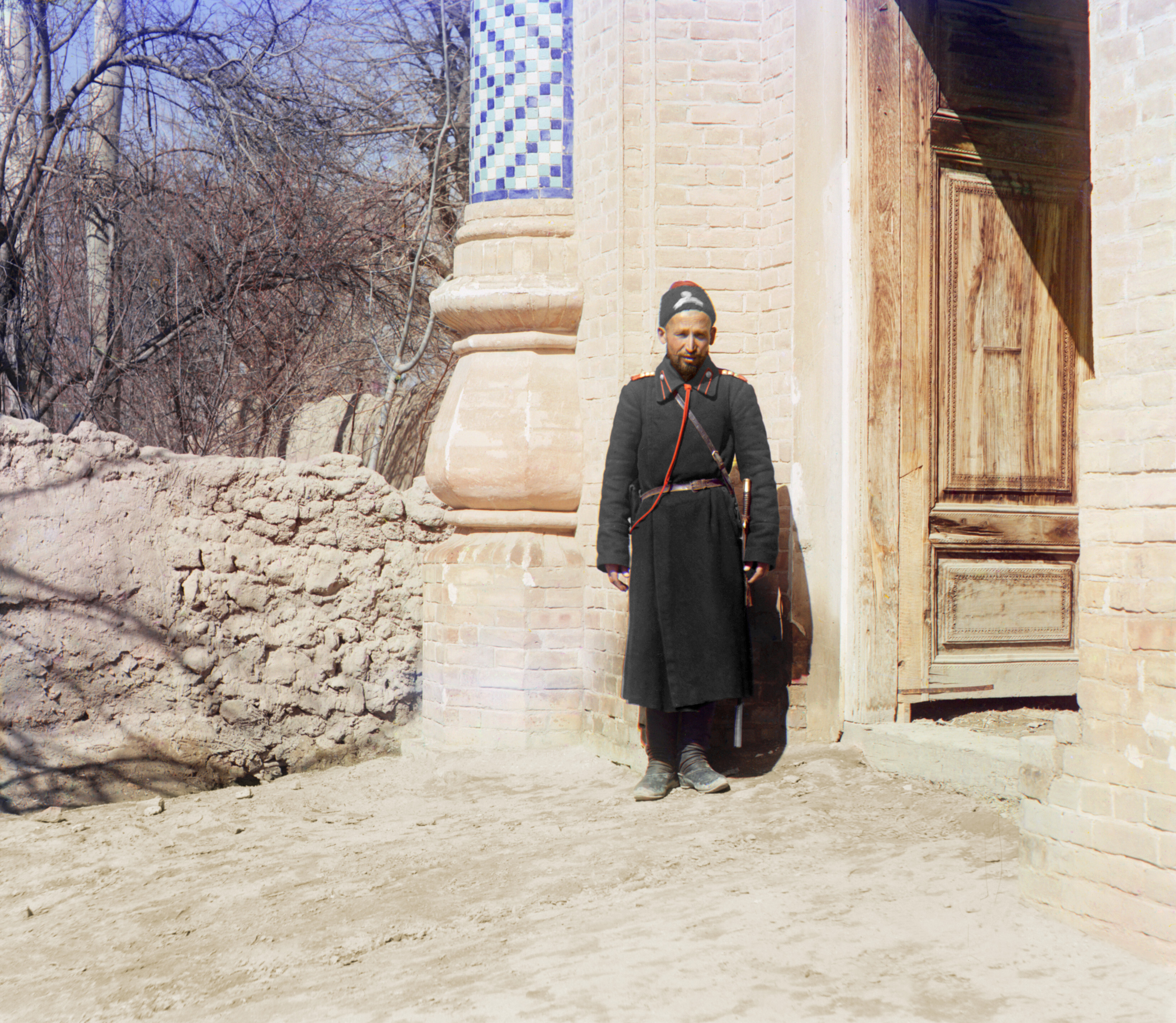 Полицейский в Самарканде, 1905-1915, фотограф Сергей Прокудин-Горский