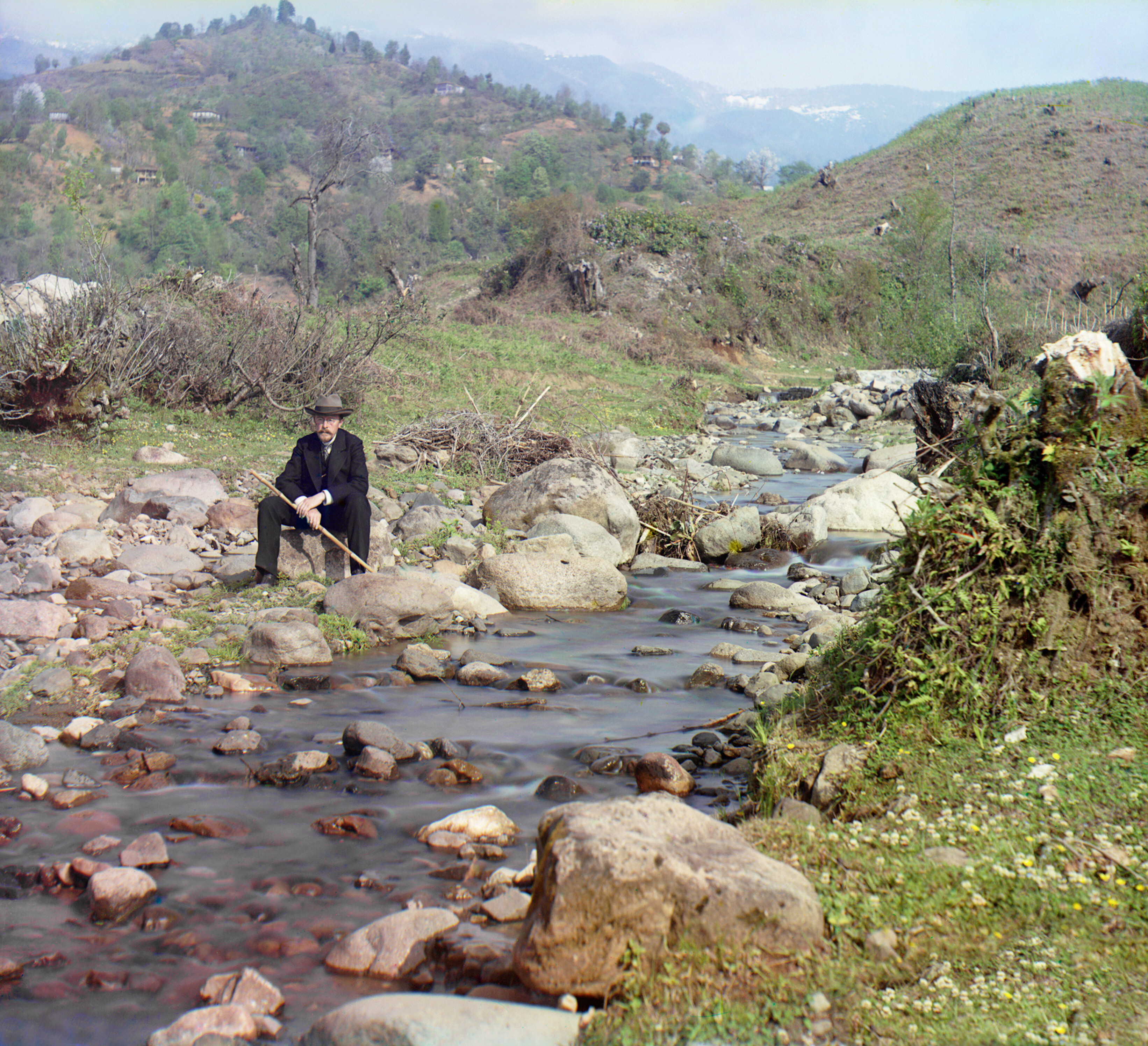 На реке Скурицхали. Кабинет, село Орто-Батум, 1905-1915, фотограф Сергей Прокудин-Горский
