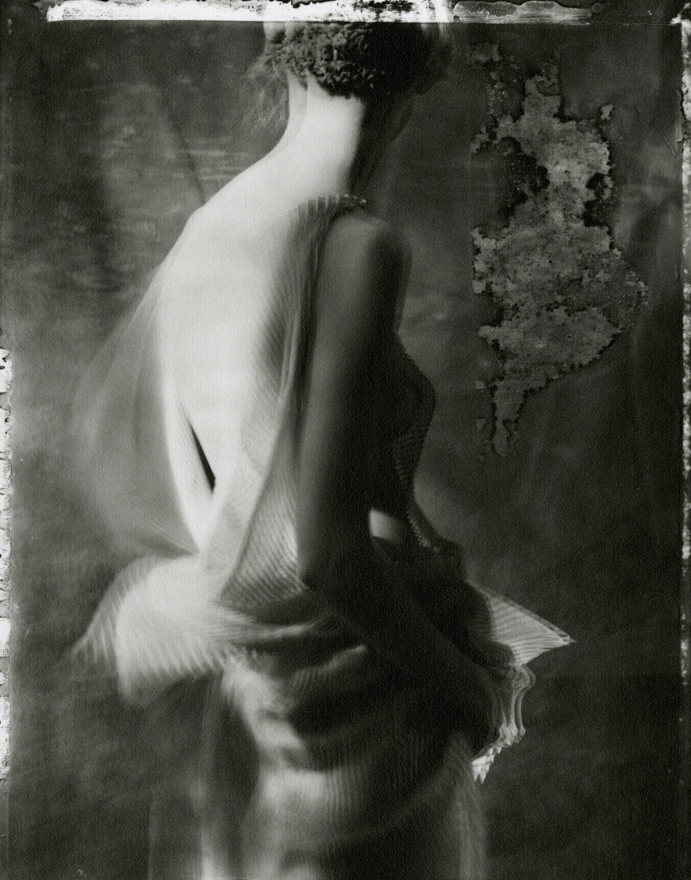 Модный снимок (шифоновое платье), 1995 г. Фотограф Сара Мун_1