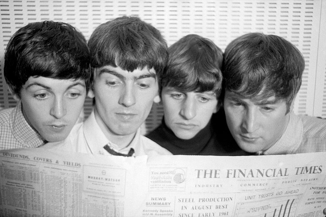 The Beatles в отеле Президент, Рассел-сквер, Лондон, 12 сентября 1963 года. Фотограф Норман Паркинсон