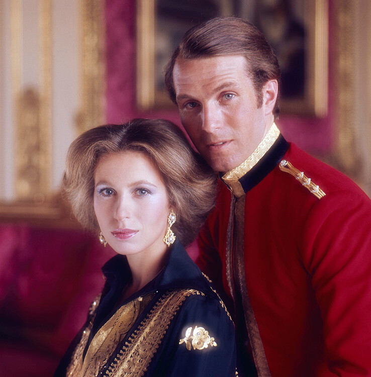 Ее Королевское Высочество принцесса Анна и капитан Марк Филлипс, 1973 год. Фотограф Норман Паркинсон