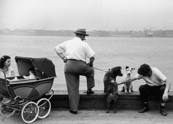 Воскресенье, полдень, пирс Гансевоорт, Нью-Йорк., 1948 год. Фотограф Рут Оркин