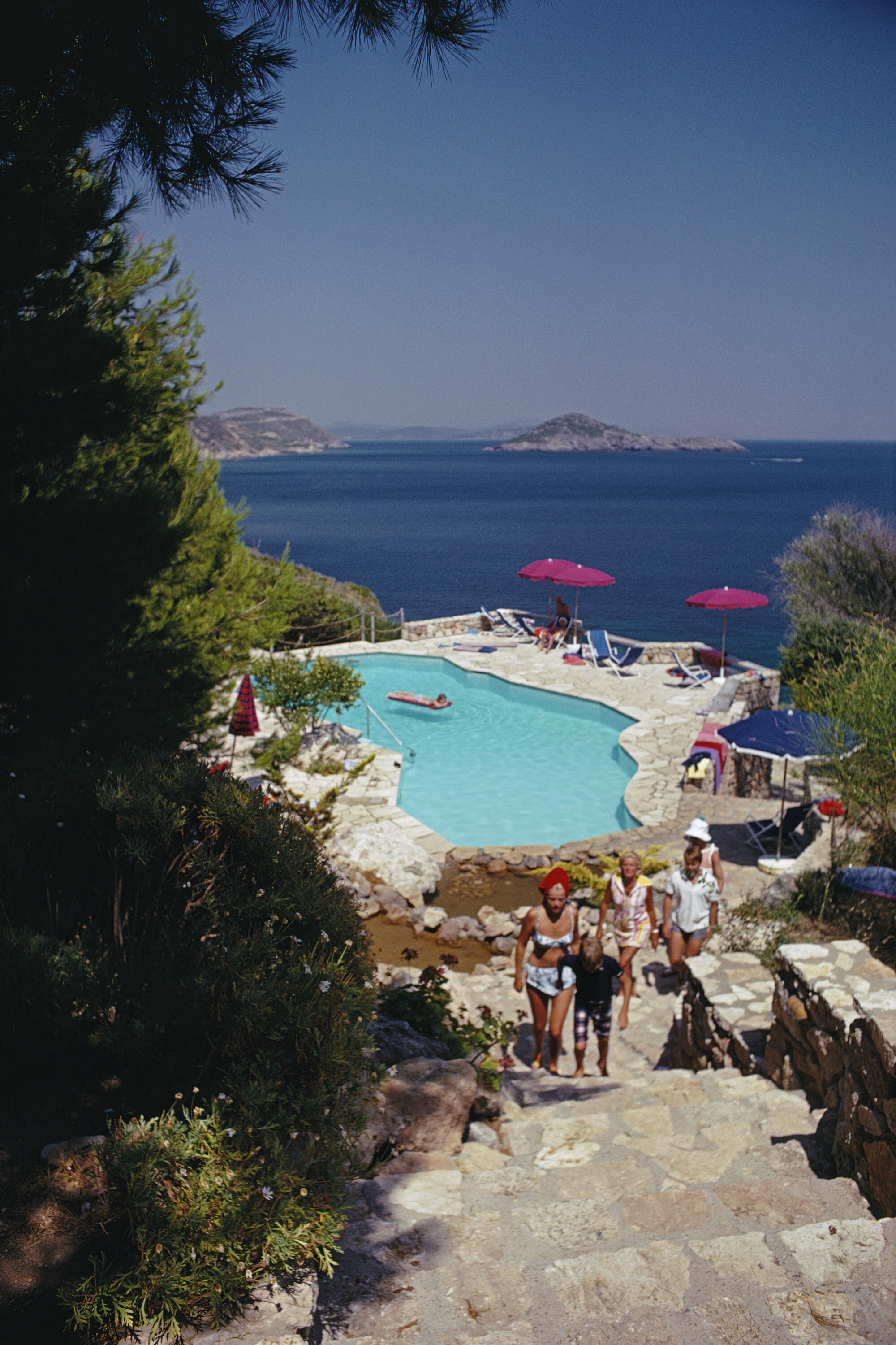Il Pellicano Pool, Порто-Эколе, Тоскана, 1969 г. Фотограф Слим Ааронс