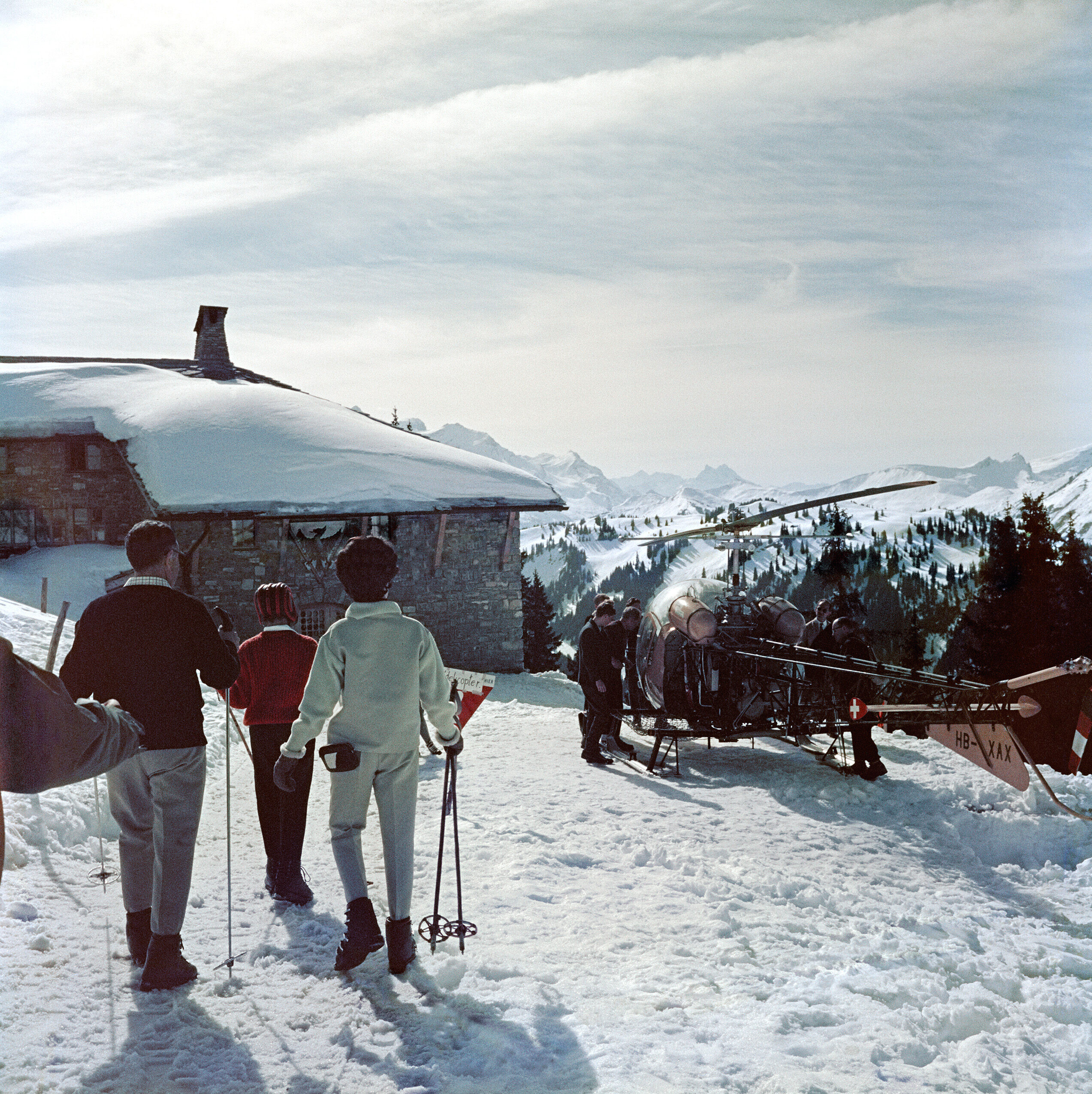 Гштаад, 1961 год. Фотограф Слим Ааронс