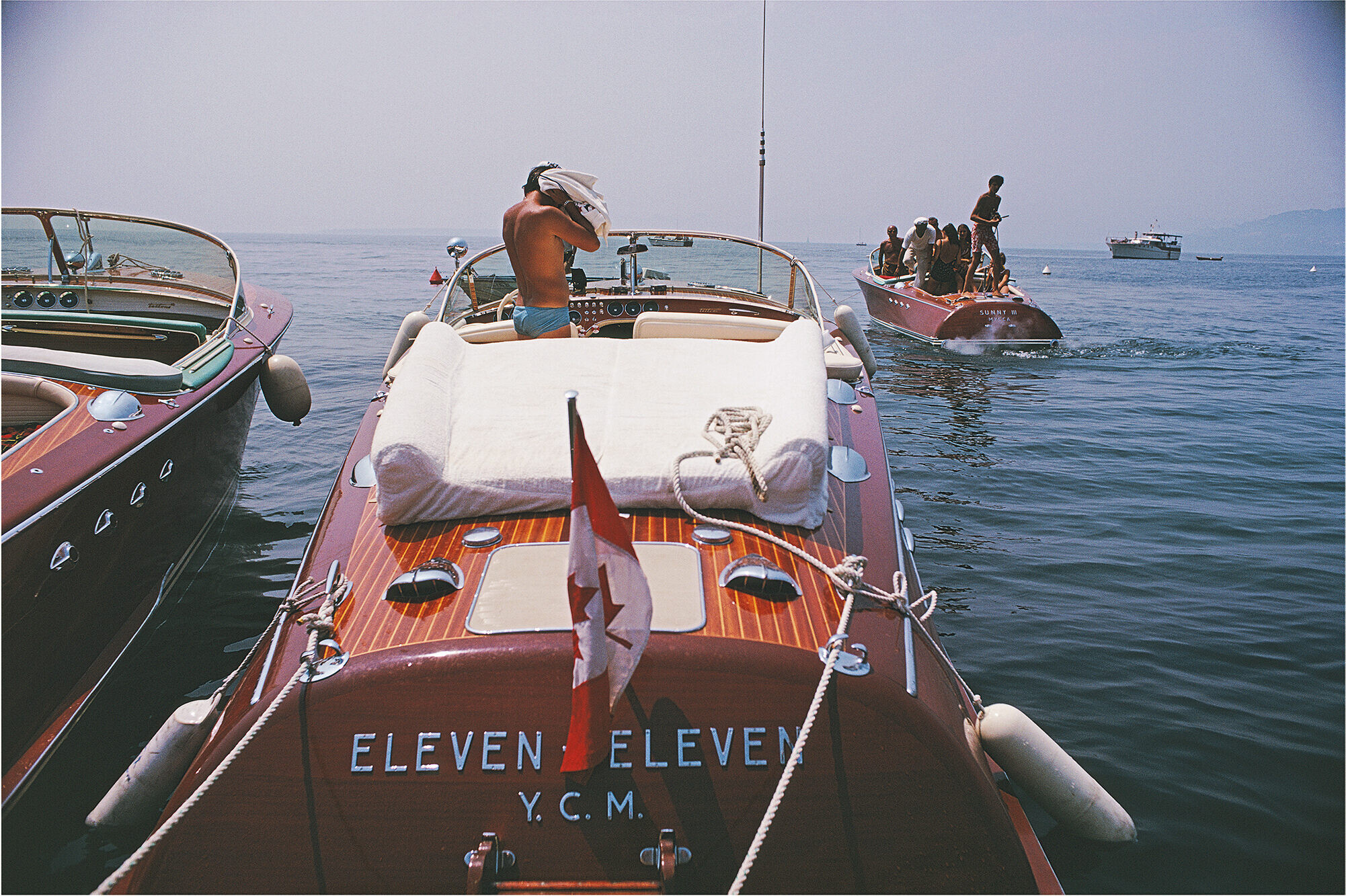 Моторные лодки на Антибе, 1969 год. Фотограф Слим Ааронс