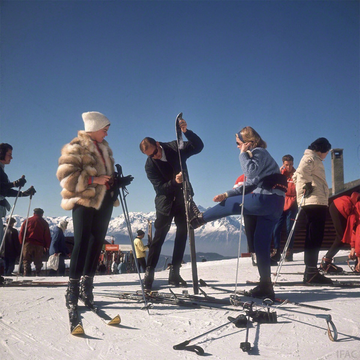 Вербье-лыжники, 1964 год. Фотограф Слим Ааронс