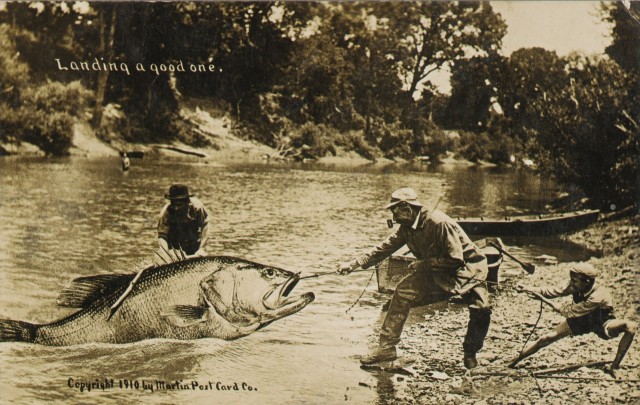 Открытка «Большой улов», 1910-е годы. Автор У. Х. Мартин