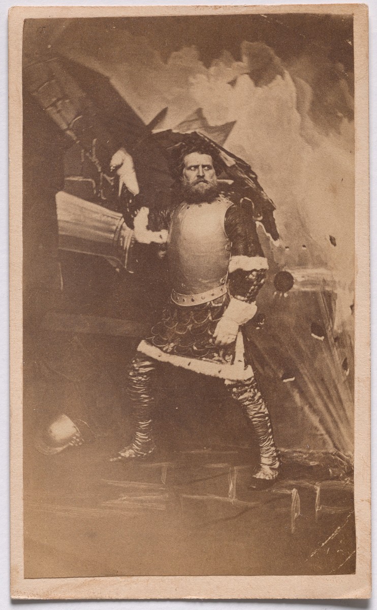 «Воин» из серии «Семь возрастов человека» по Шекспиру, ок. 1860. Автор студия братьев Мид