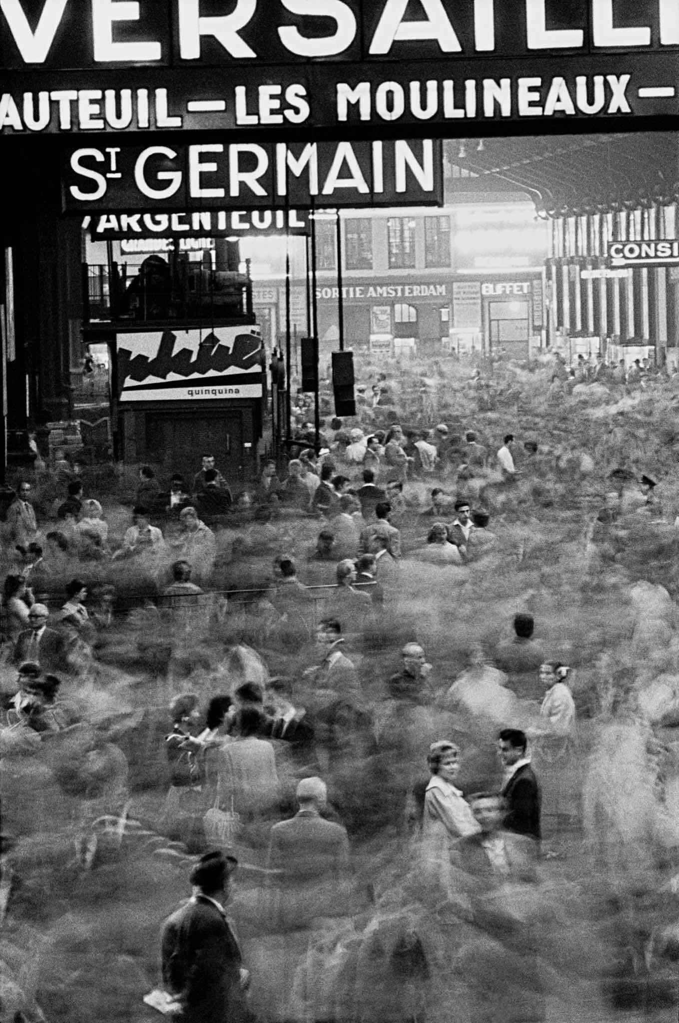 Париж, вокзал Сен-Лазар, 1956 год. Фотограф Франк Хорват