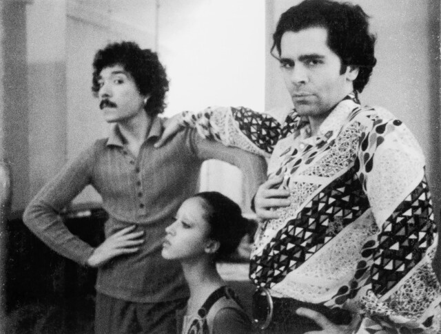 Антонио Лопес, Пэт Кливленд и Карл Лагерфельд, Париж, 1970 год. Фотограф Антонио Лопес