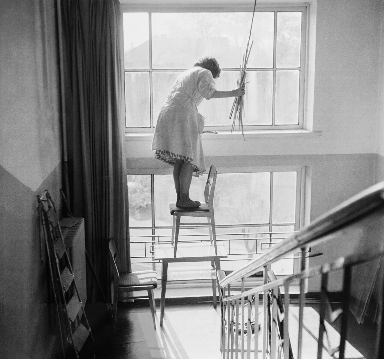 Большая уборка, 1975 год, фотограф Антанас Суткус