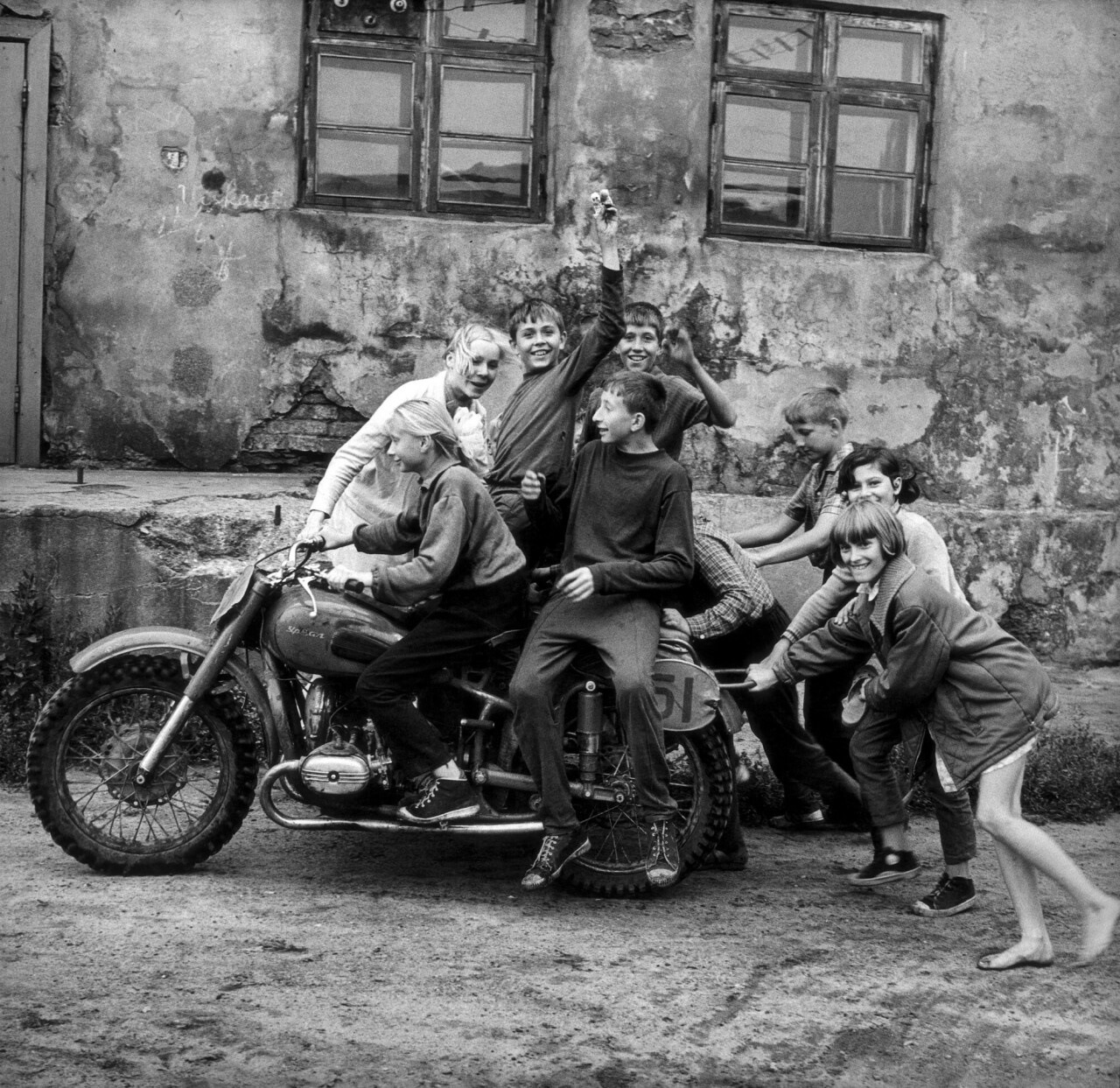 Первые байкеры, Клайпеда, 1974 год, фотограф Антанас Суткус