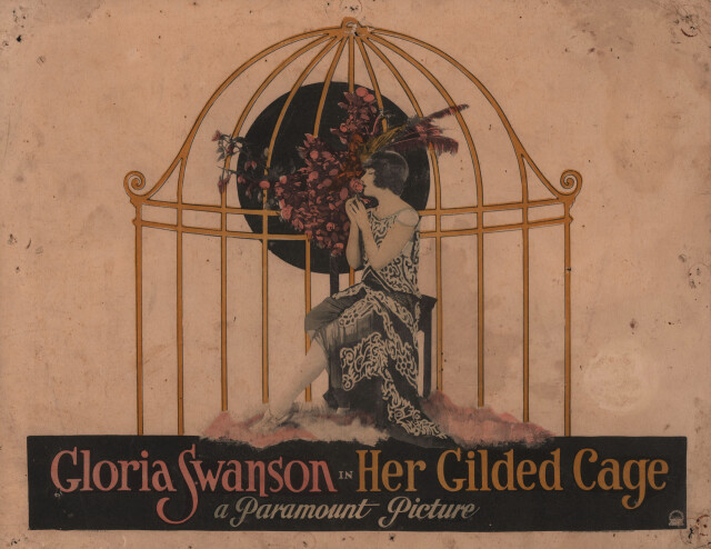 Ее позолоченная клетка (Her Gilded Cage, 1922), режиссёр Сэм Вуд, постер к фильму в стиле ар-деко (США, 1922 год)