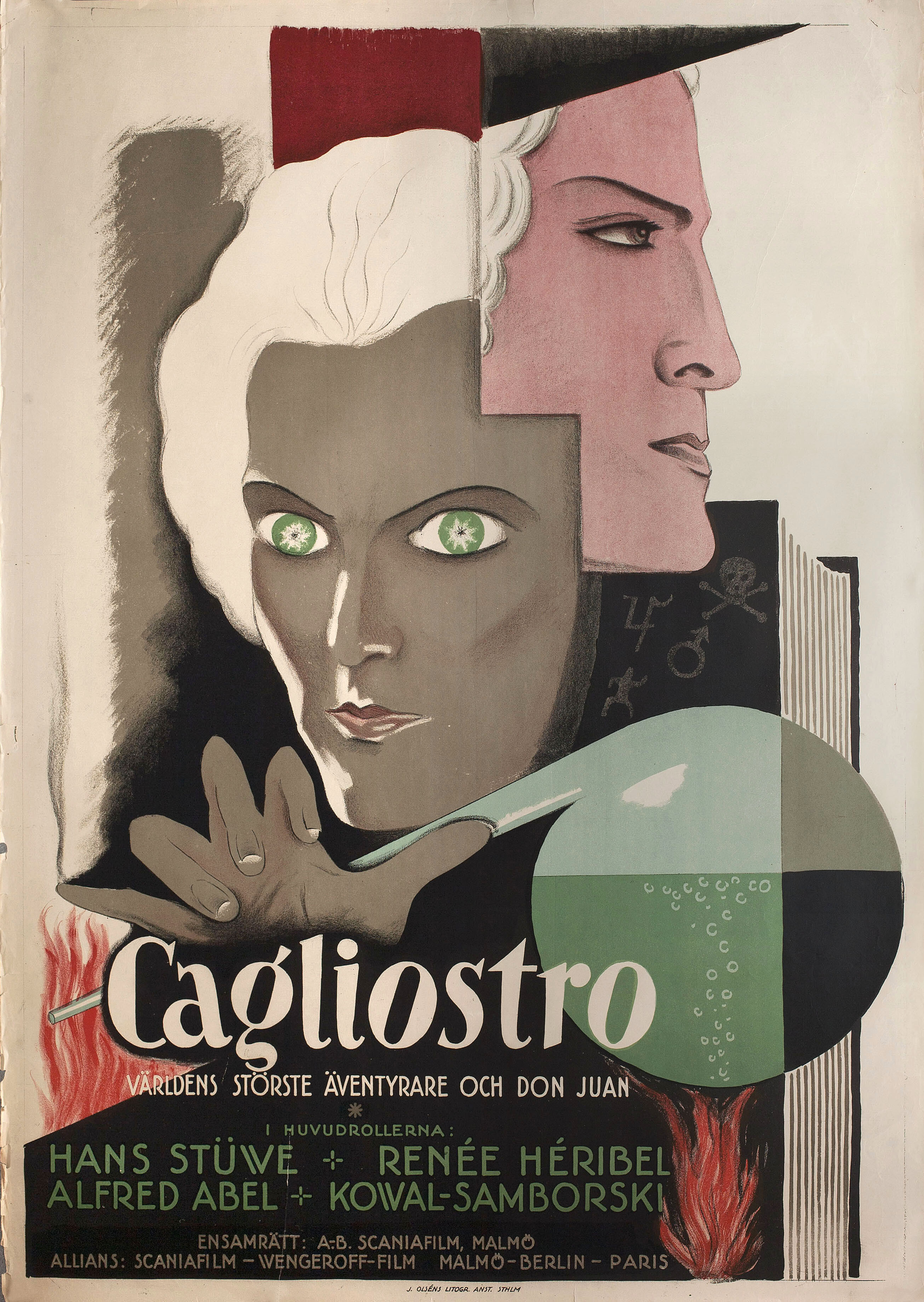 Калиостро – любовь и жизнь великого авантюриста (Cagliostro - Liebe und Leben eines grossen Abenteurers, 1929), режиссёр Ричард Освальд, постер к фильму
