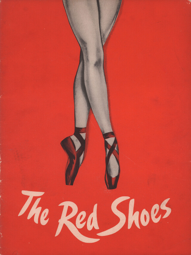 Красные башмачки (The Red Shoes, 1948), режиссёр Майкл Пауэлл, постер к фильму в стиле ар-деко (США, 1948 год)