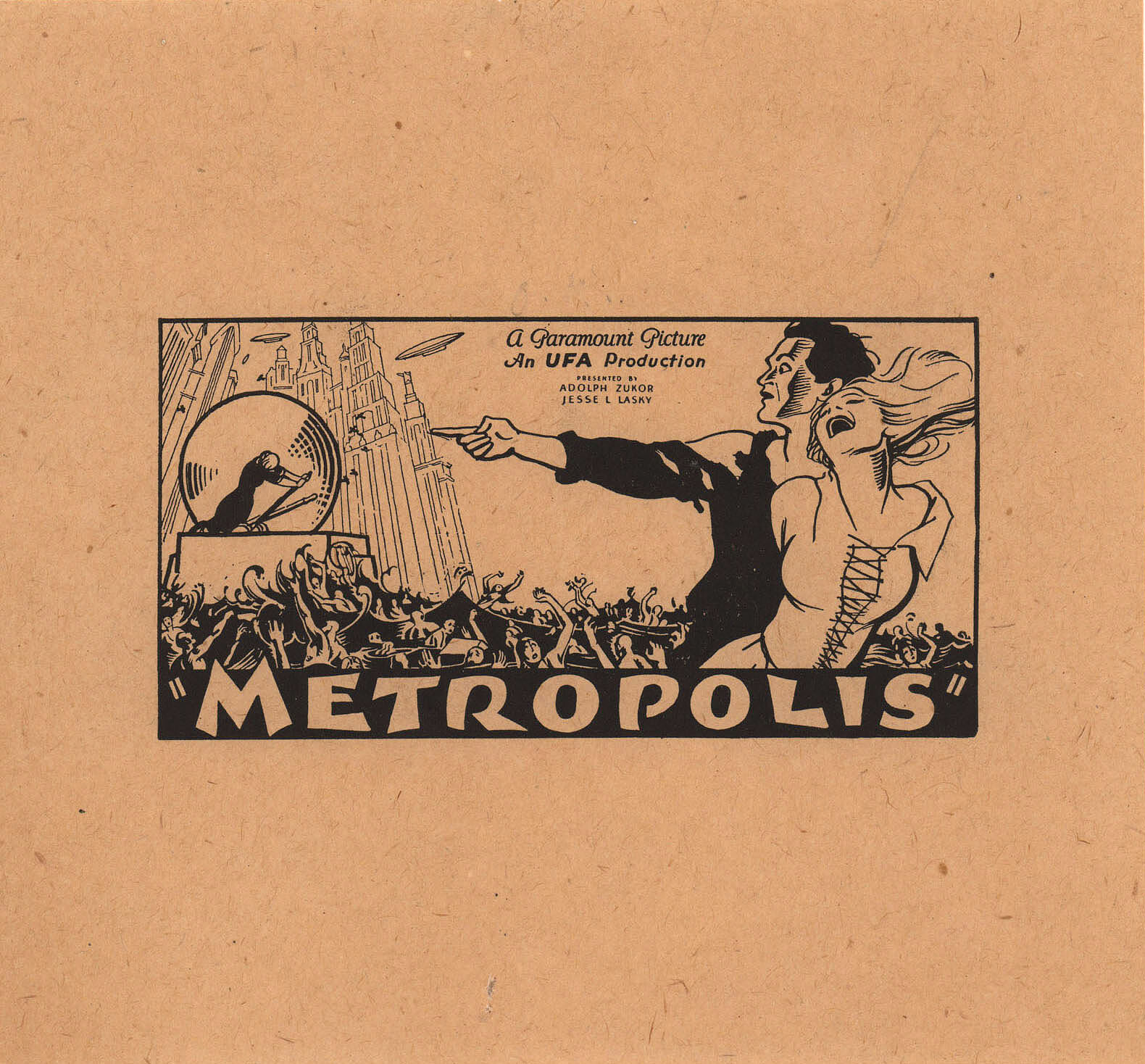 Метрополис (Metropolis, 1927), режиссёр Фриц Ланг, постер к фильму в стиле ар-деко (США, 1927 год) (6)