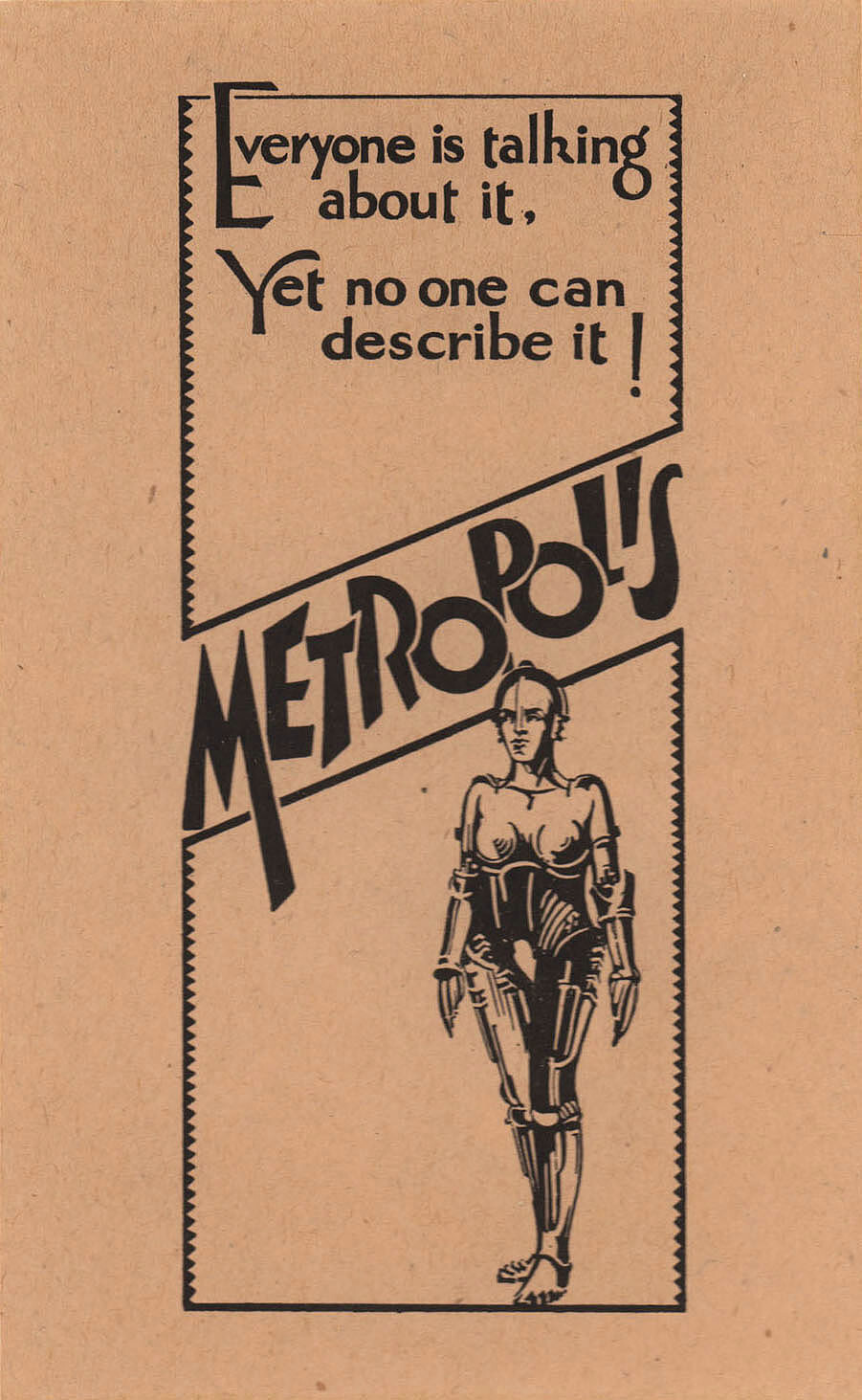 Метрополис (Metropolis, 1927), режиссёр Фриц Ланг, постер к фильму в стиле ар-деко (США, 1927 год) (7)