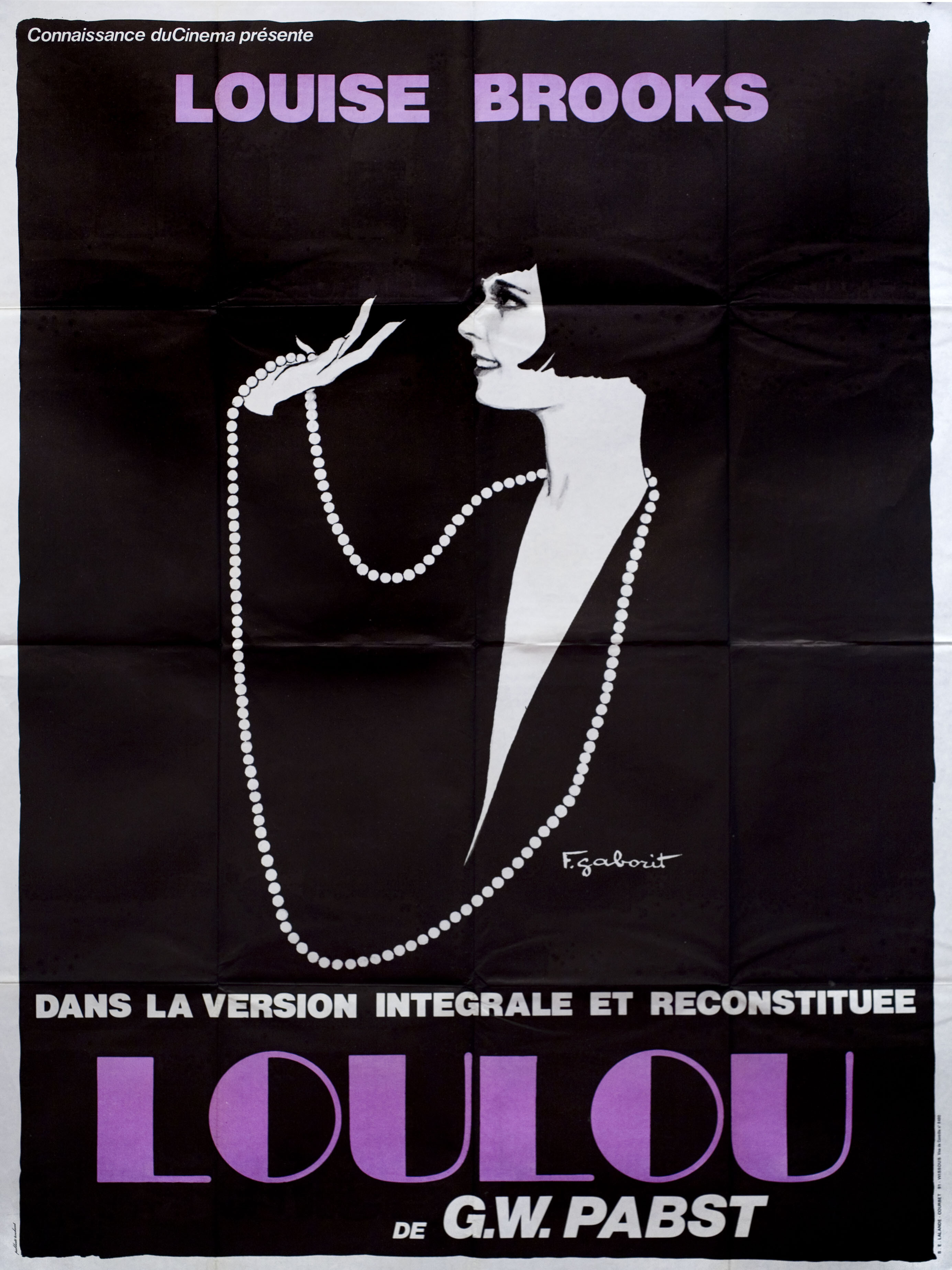 Ящик Пандоры (Pandoras Box, 1929), режиссёр Георг Вильгельм Пабст, постер к фильму в стиле ар-деко (Франция, 1970 год), автор Габорит