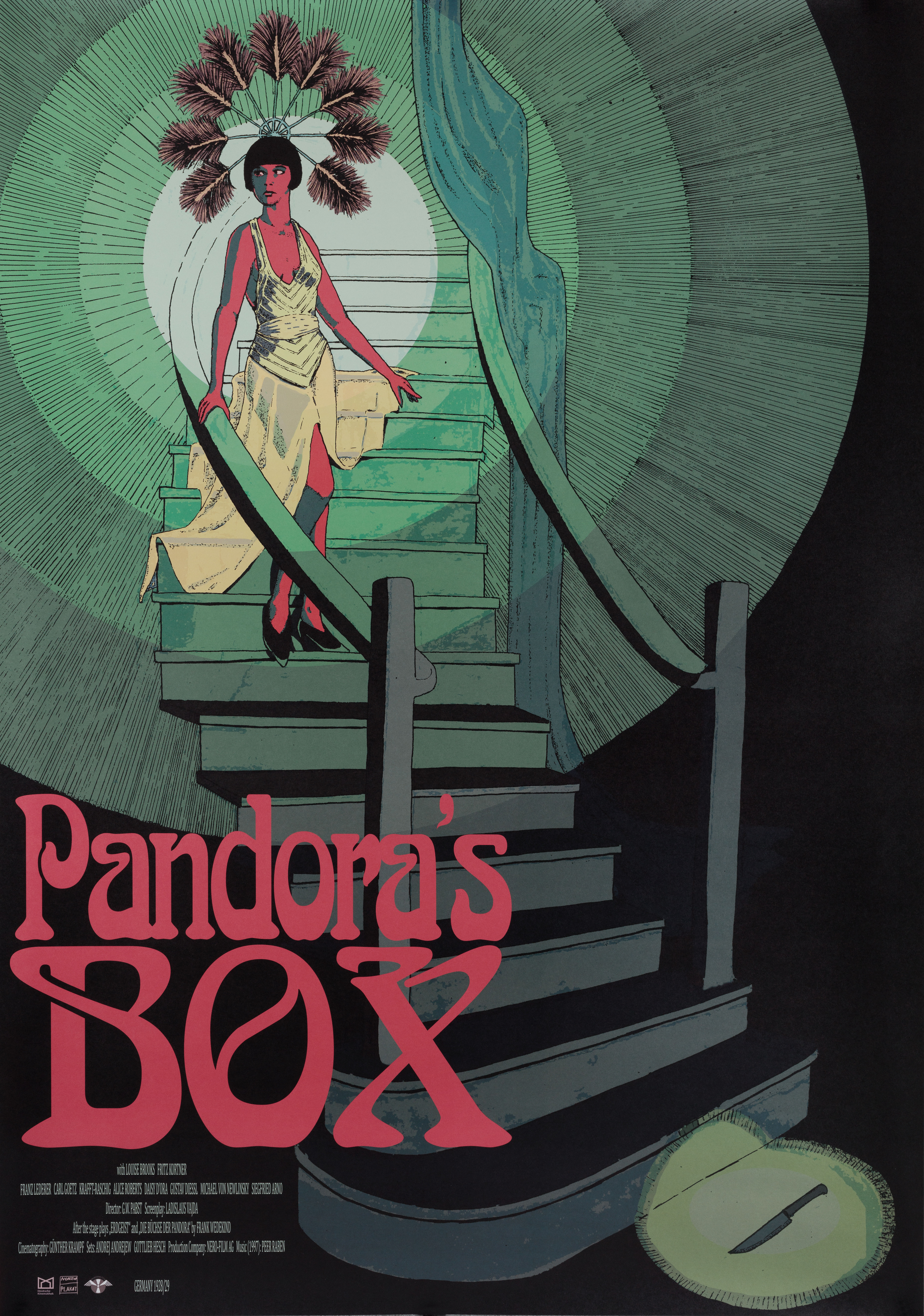Ящик Пандоры (Pandoras Box, 1929), режиссёр Георг Вильгельм Пабст, постер к фильму в стиле ар-деко (Швеция, 2021 год), автор Люк Грейпенгиссер