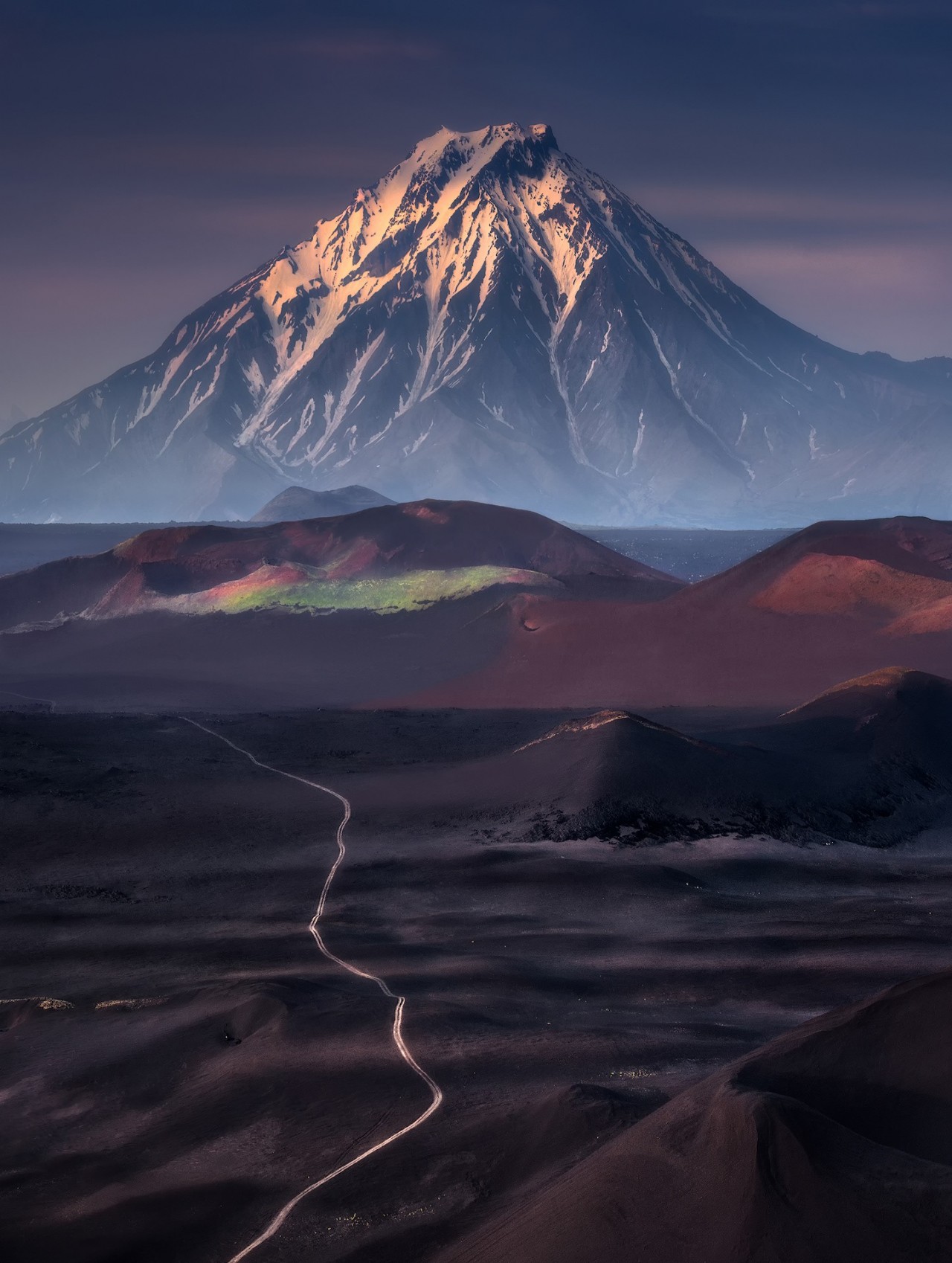 Путь к вулкану Большая Удина, Камчатка. Автор Изабелла Табаччи