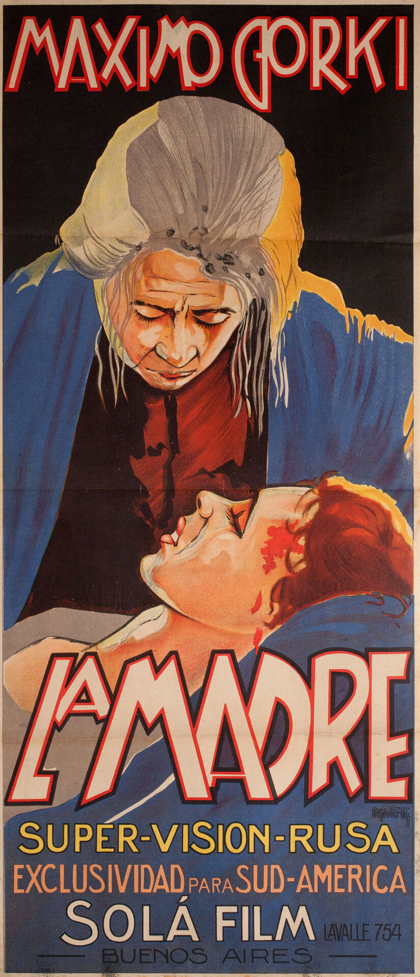 Мать (режиссёр Всеволод Пудовкин, 1926), аргентинский постер к фильму ...