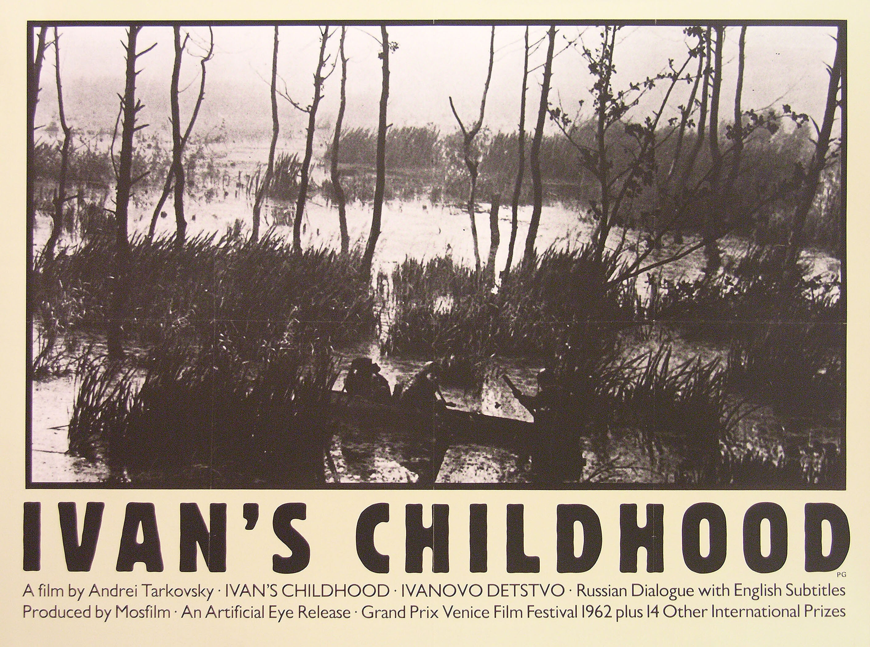 Иваново детство (режиссёр Андрей Тарковский, 1962), британский постер к фильму, 1963 год