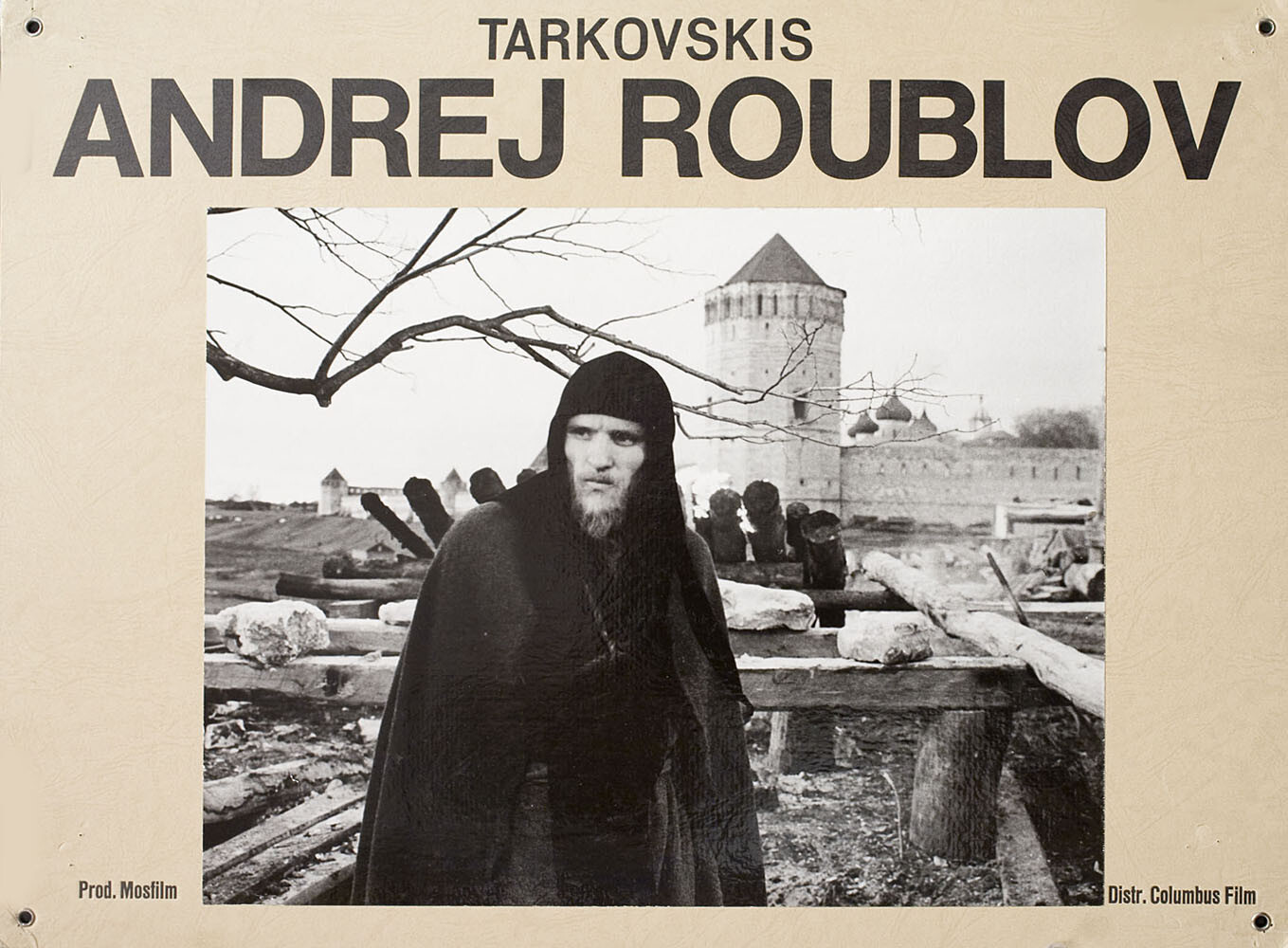 Андрей Рублёв (режиссёр Андрей Тарковский, 1966), швейцарский постер к фильму, 1969 год