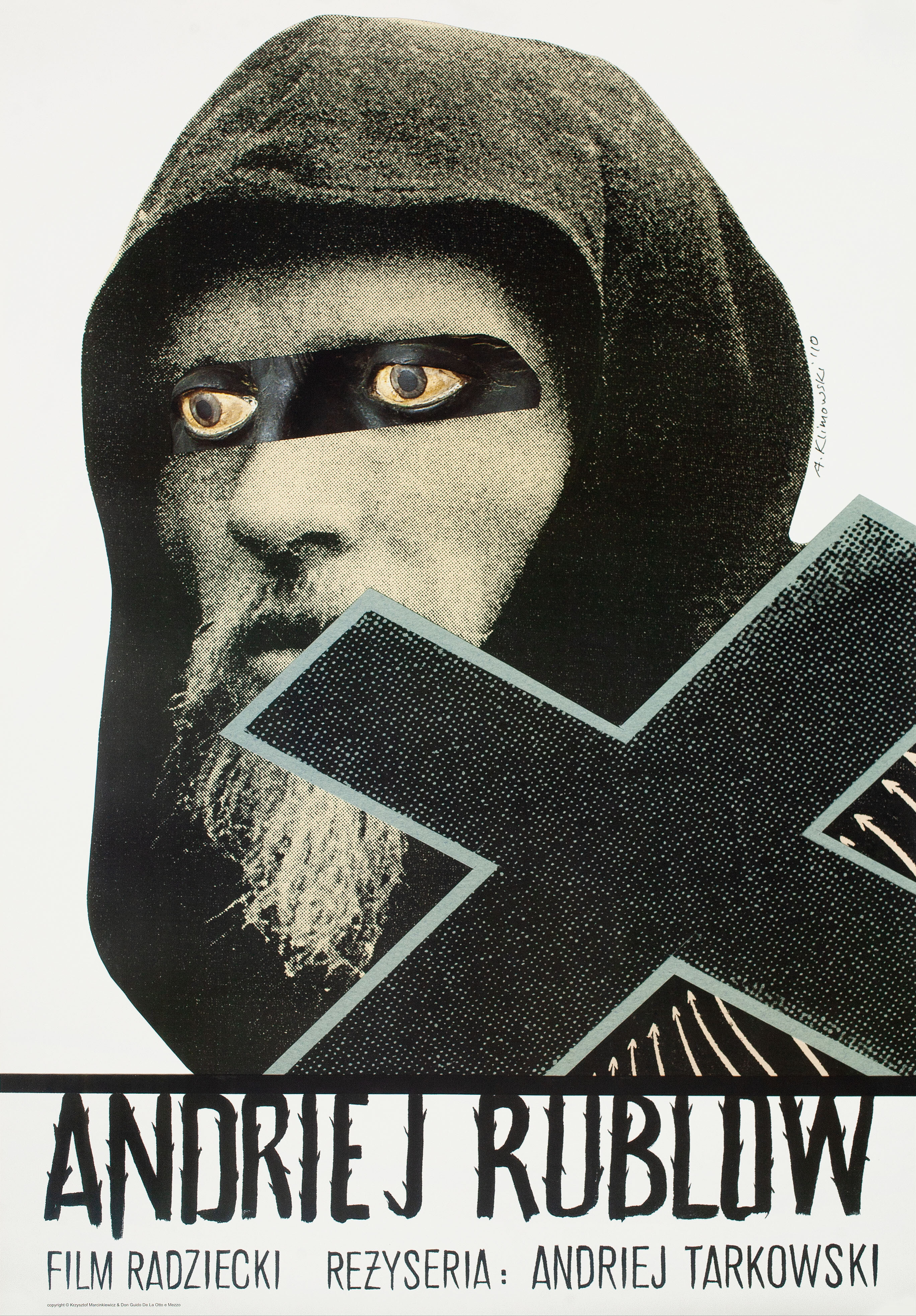 Андрей Рублёв (режиссёр Андрей Тарковский, 1966), польский постер к фильму, автор Анджей Климовский, 2010 год