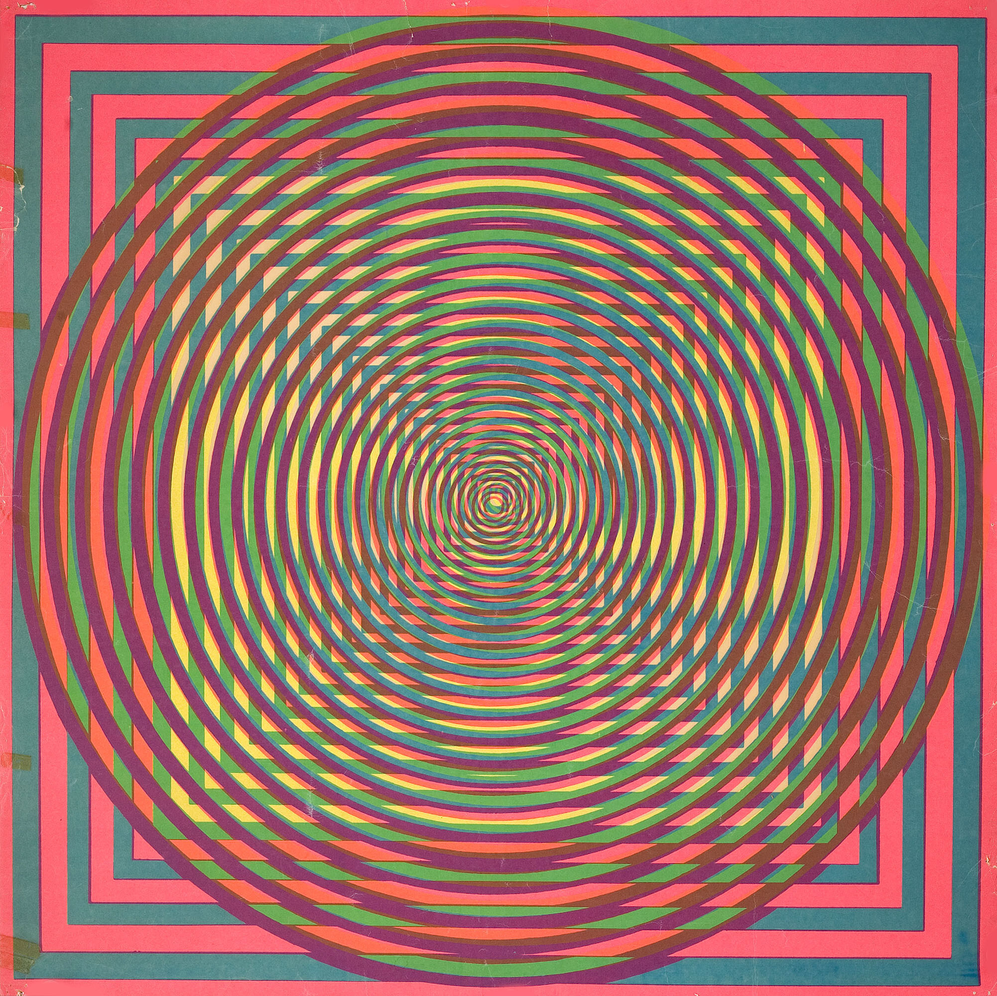 Плакат, художник Джон Мартин (психоделическое искусство, 1970 год)