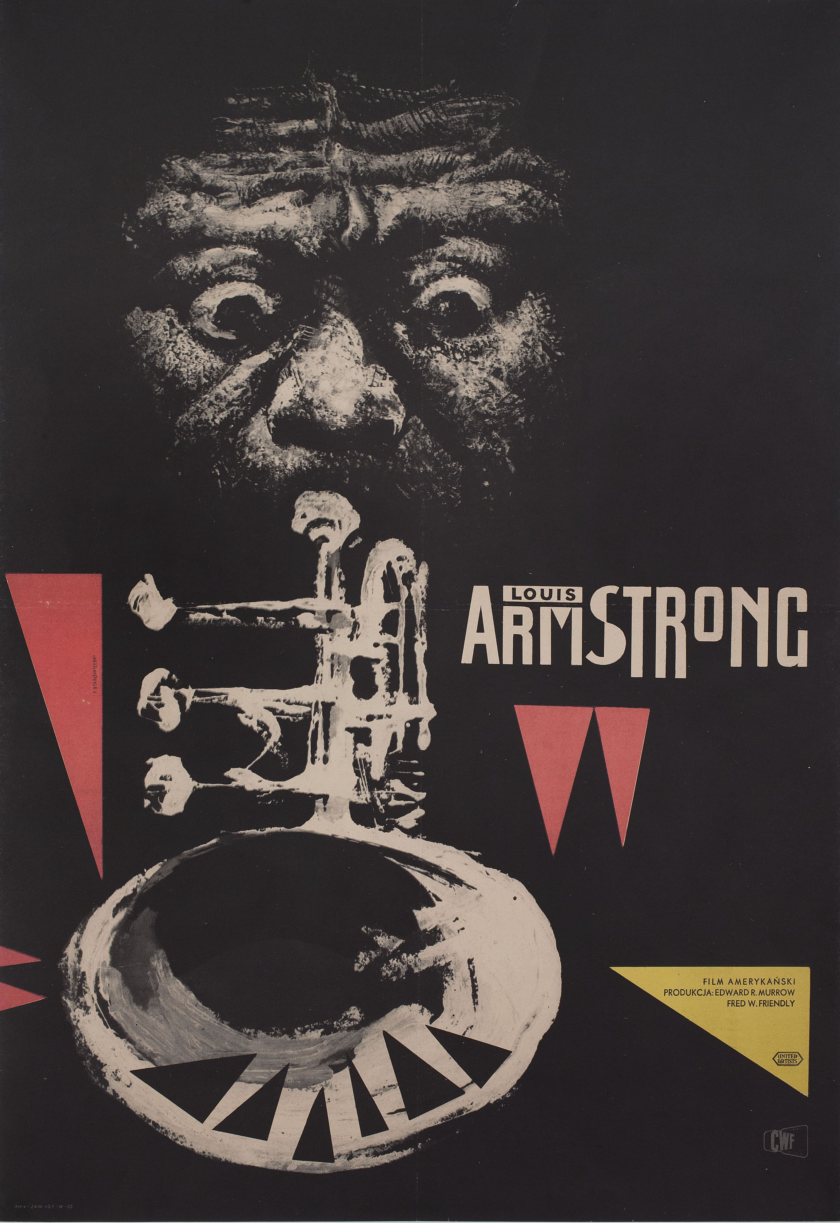 Сатчмо Великий (Satchmo the Great, 1957), , художественный постер к фильму (Польша, 1959 год), автор Францишек Старовейский