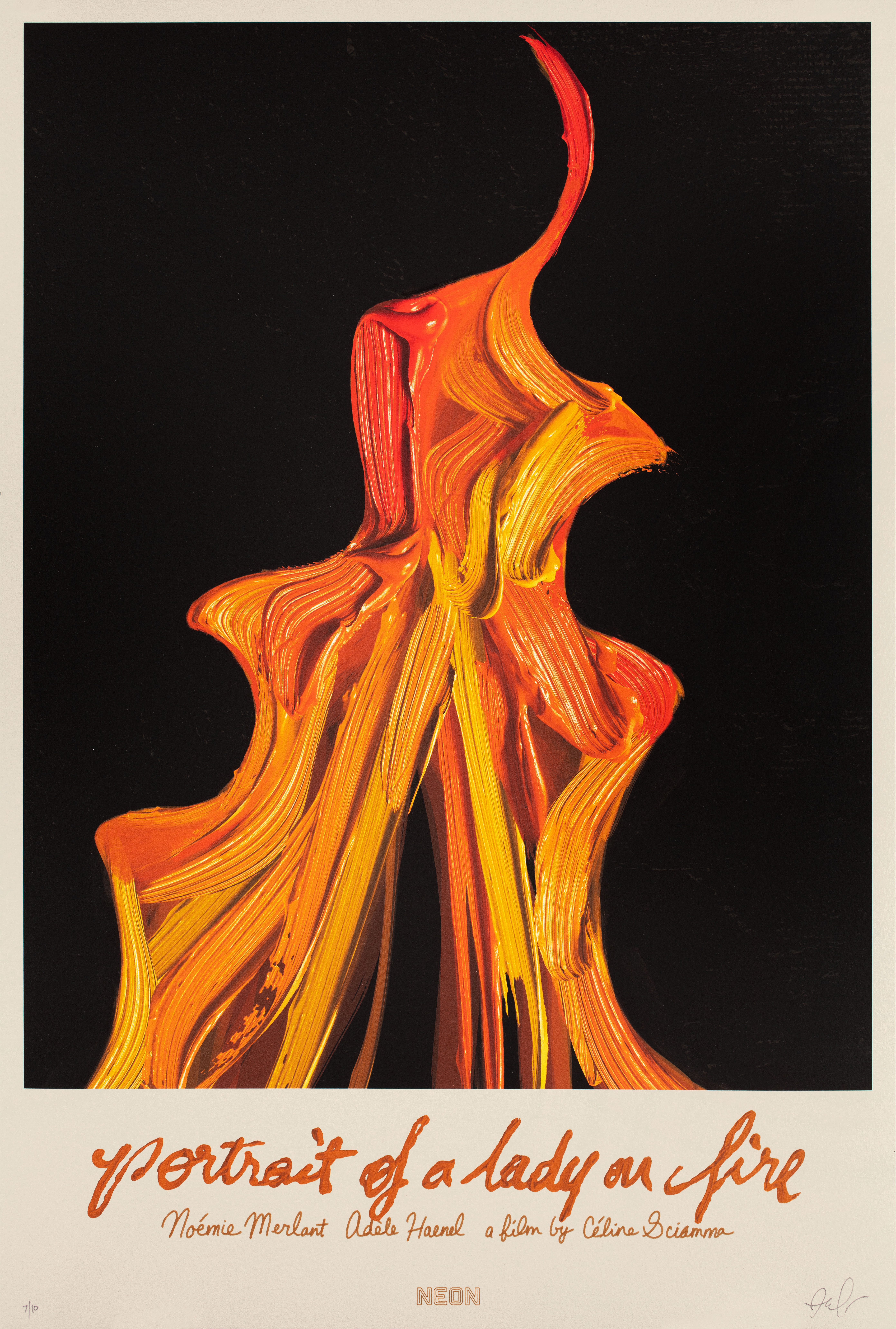Портрет девушки в огне (Portrait of a Lady on Fire, 2019), режиссёр Селин Скьямма, художественный постер к фильму (США, 2022 год), автор Акико Стеренбергер_1
