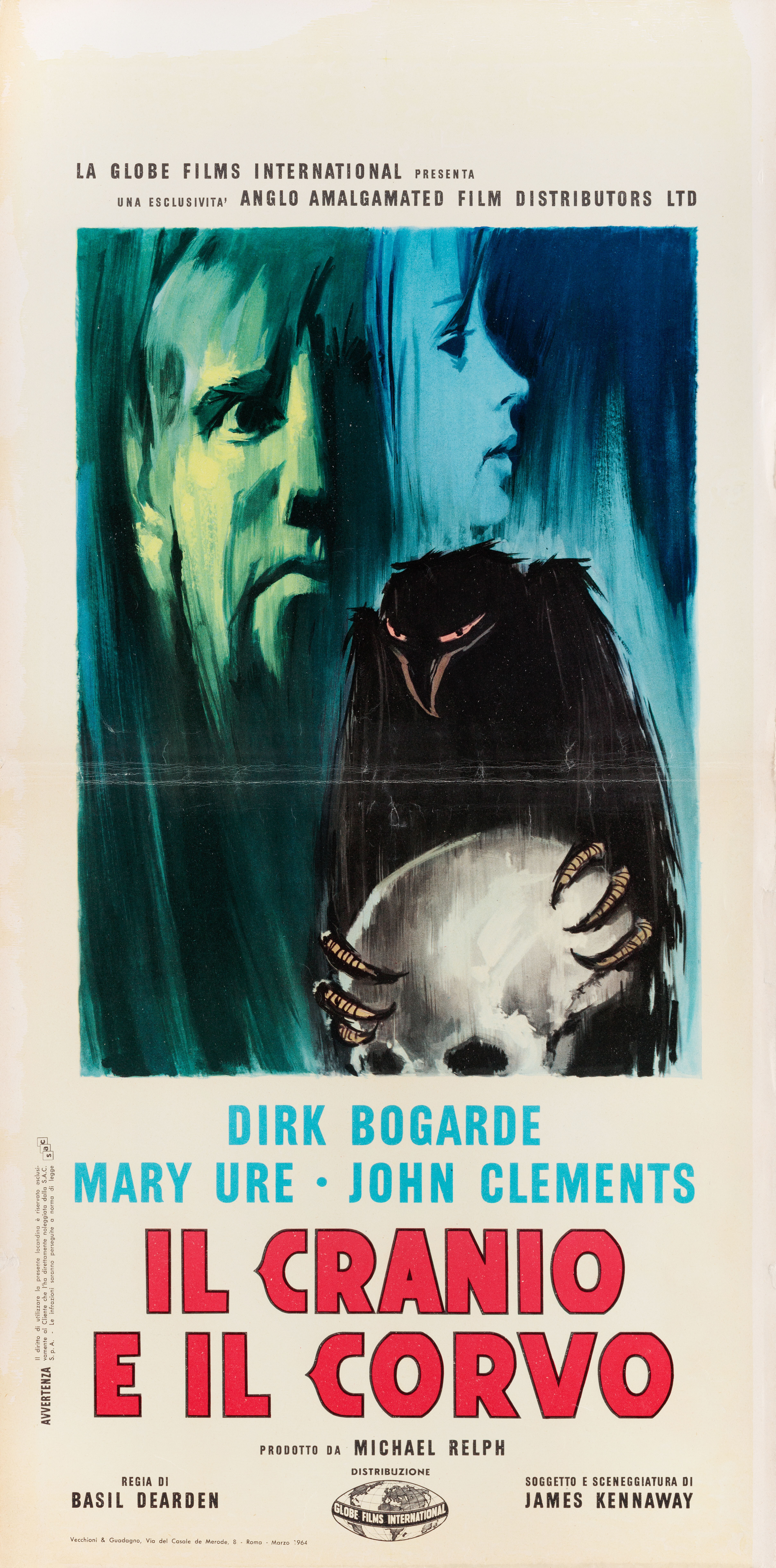 Ловцы душ (The Mind Benders, 1963), режиссёр Бэзил Дирден, художественный постер к фильму (Италия, 1964 год)