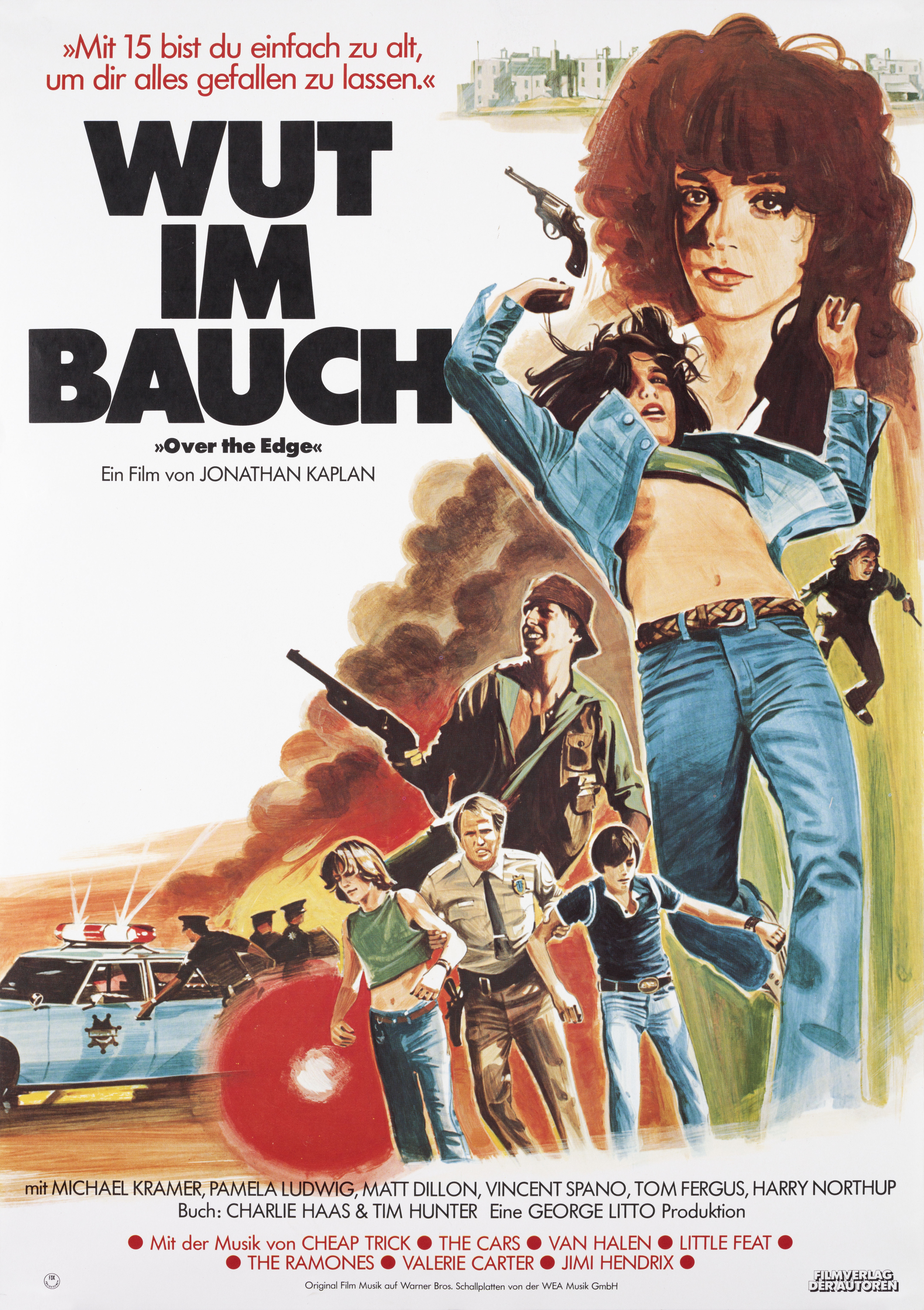 Через край (Over the Edge, 1979), режиссёр Джонатан Каплан, художественный постер к фильму (Германия, 1979 год)