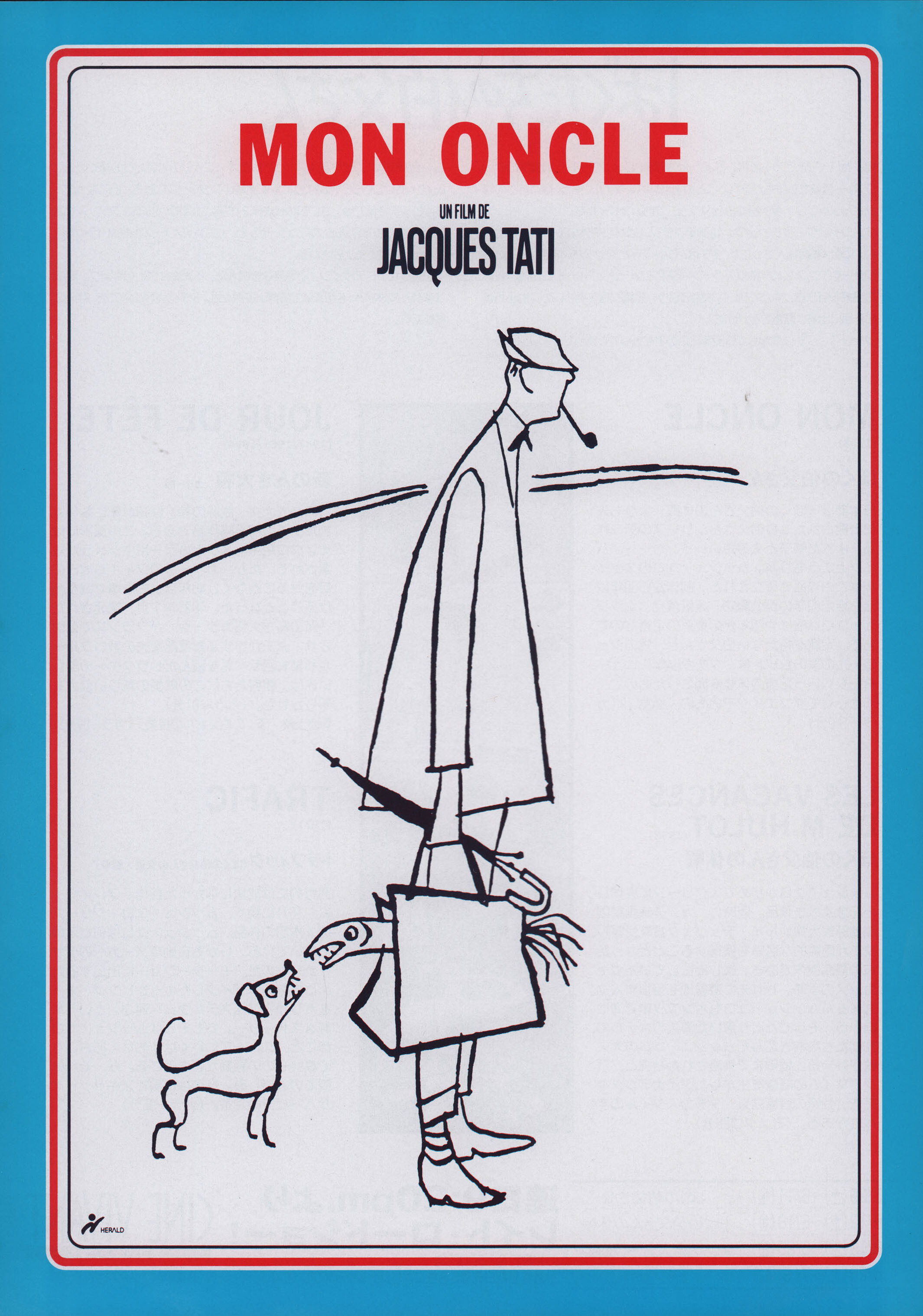Мой дядюшка (Mon Oncle, 1958), режиссёр Жак Тати, иллюстрированный постер к фильму (Япония, 2002 год)