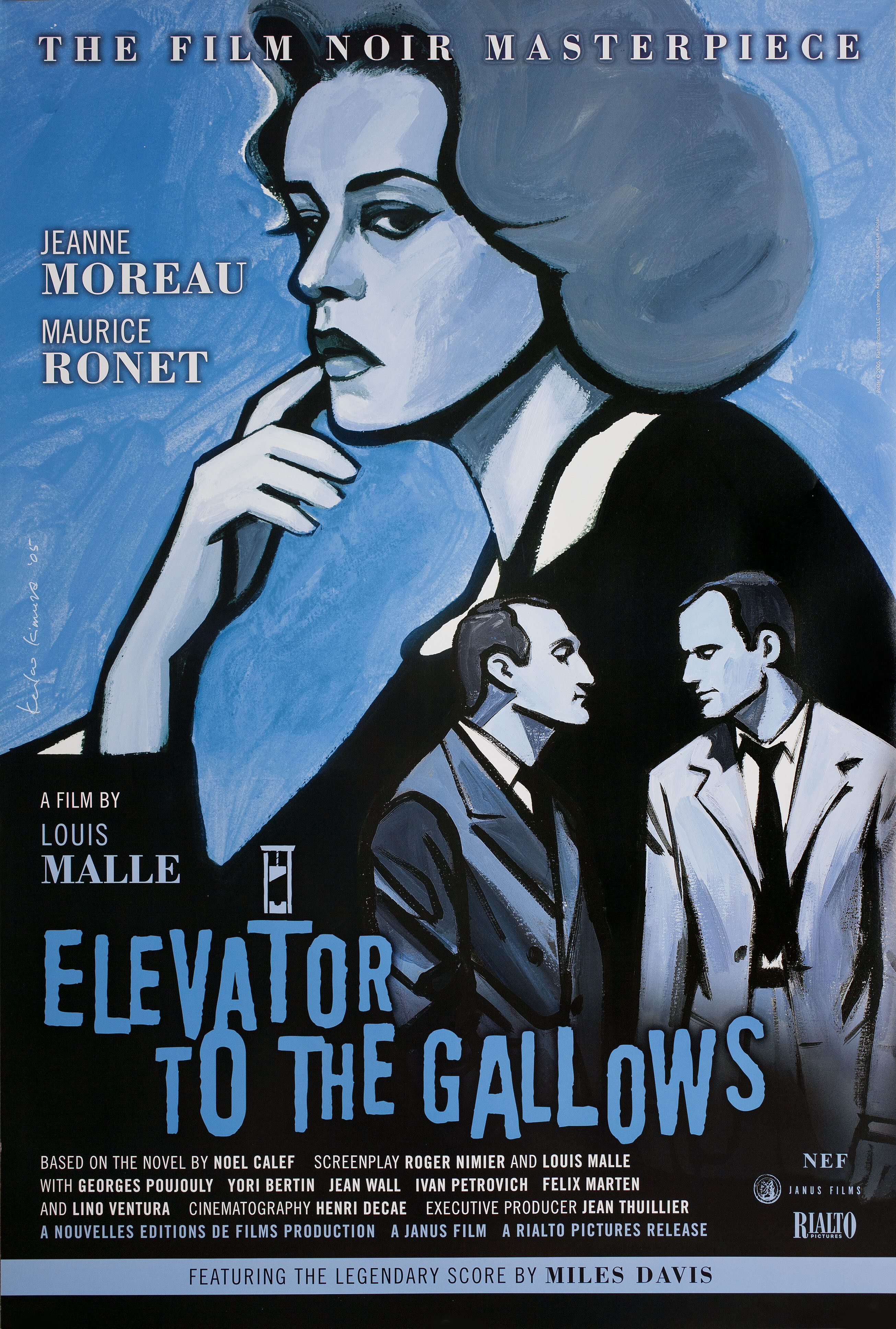 Лифт на эшафот (Elevator to the Gallows, 1958), режиссёр Луи Малль, художественный постер к фильму (США, 2005 год), автор Кейко Кимура
