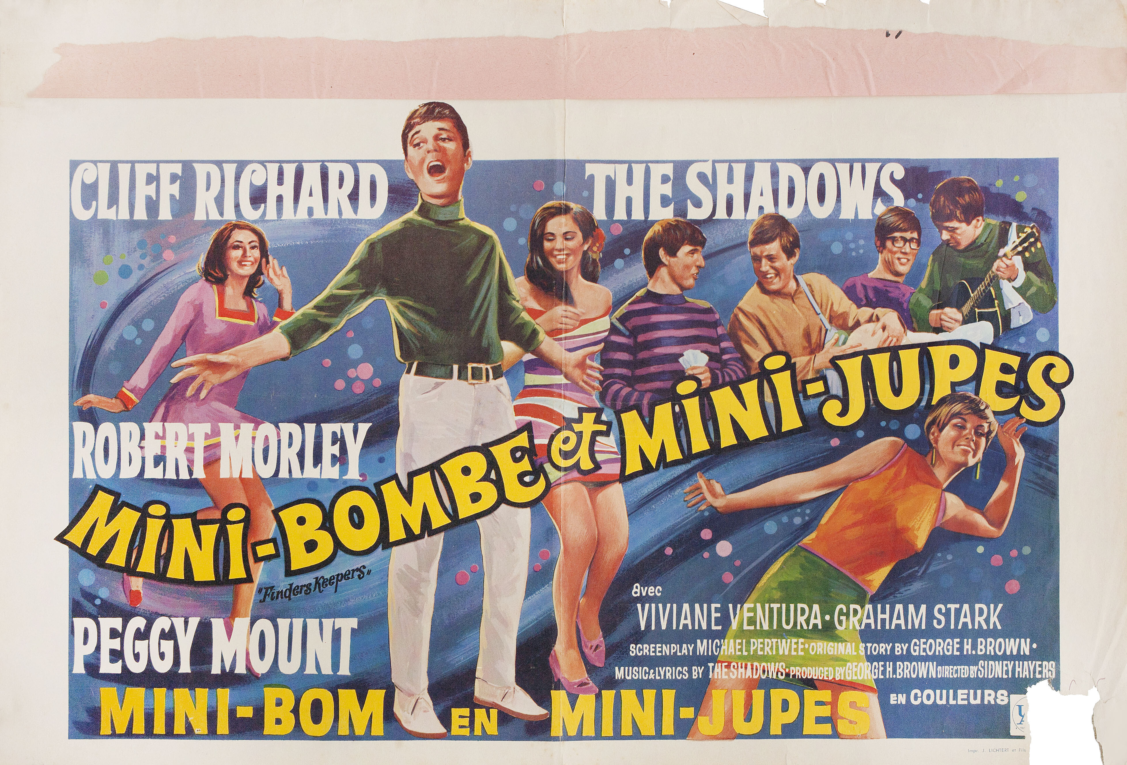 Искатели хранителей  (Finders Keepers, 1966), режиссёр Сидни Хейерс, художественный постер к фильму (Бельгия, 1967 год)