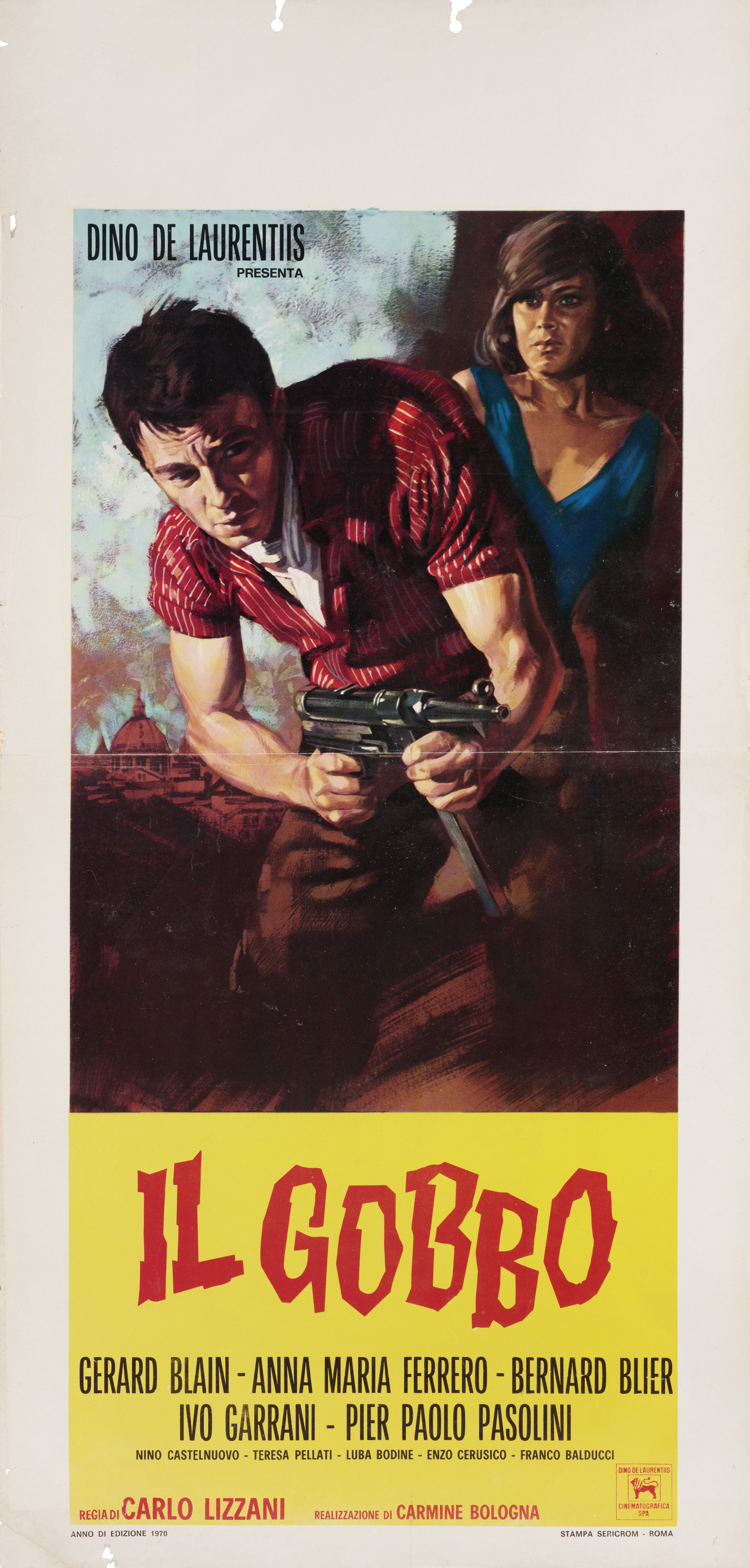 Горбун (Il gobbo, 1960), режиссёр Карло Лиццани, художественный постер к фильму (Италия, 1970 год)