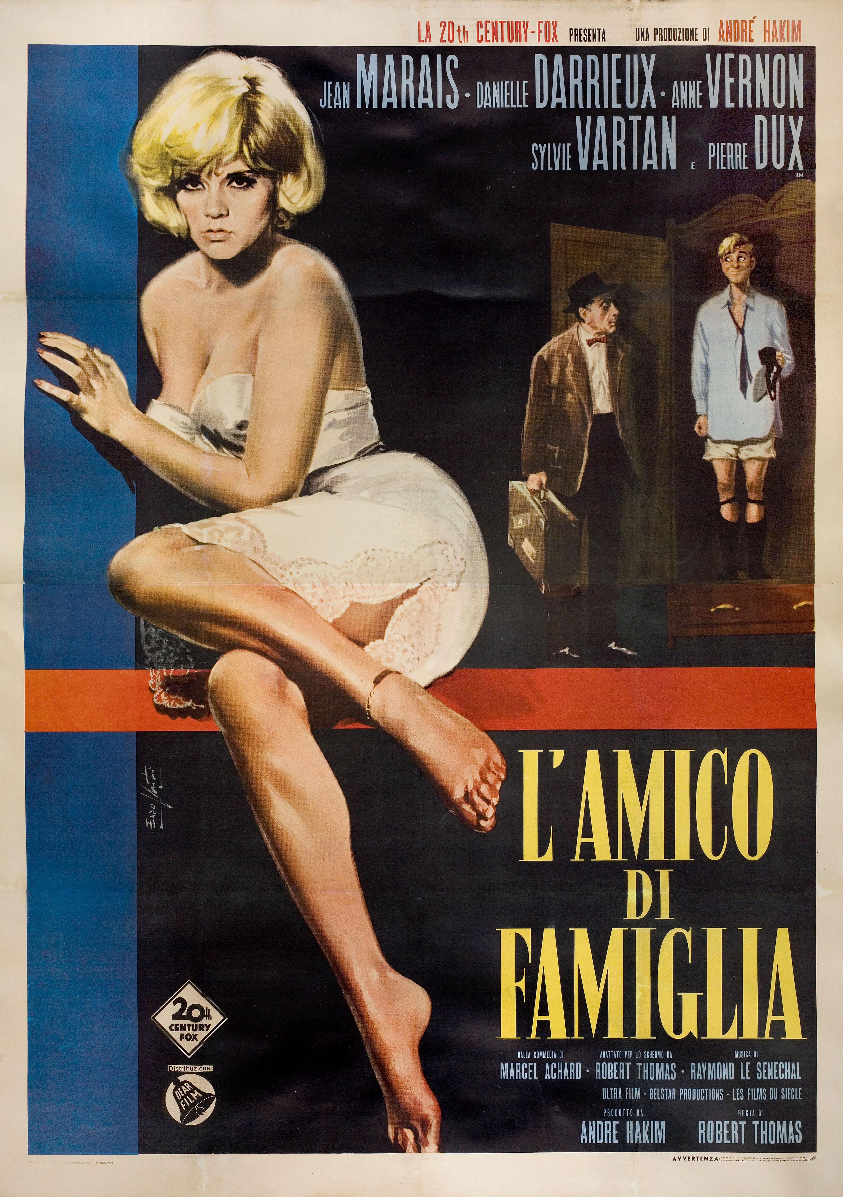 Друг семьи (Friend of the Family, 1964), режиссёр Роберт Томас, художественный постер к фильму (Италия, 1966 год), автор Энцо Нистри
