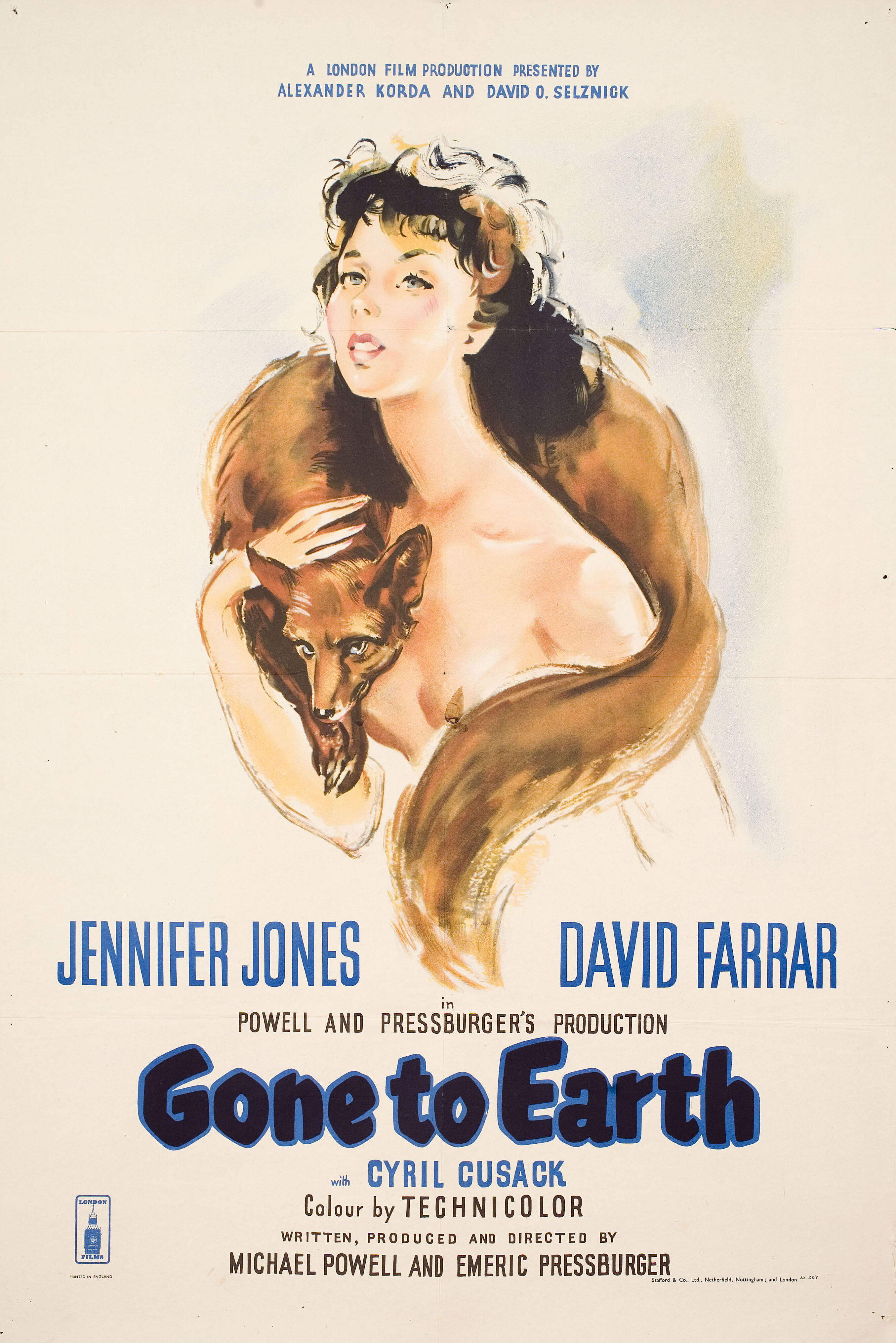 Дикое сердце (The Wild Heart, 1952), режиссёр Майкл Пауэлл, художественный постер к фильму (Британия, 1952 год)