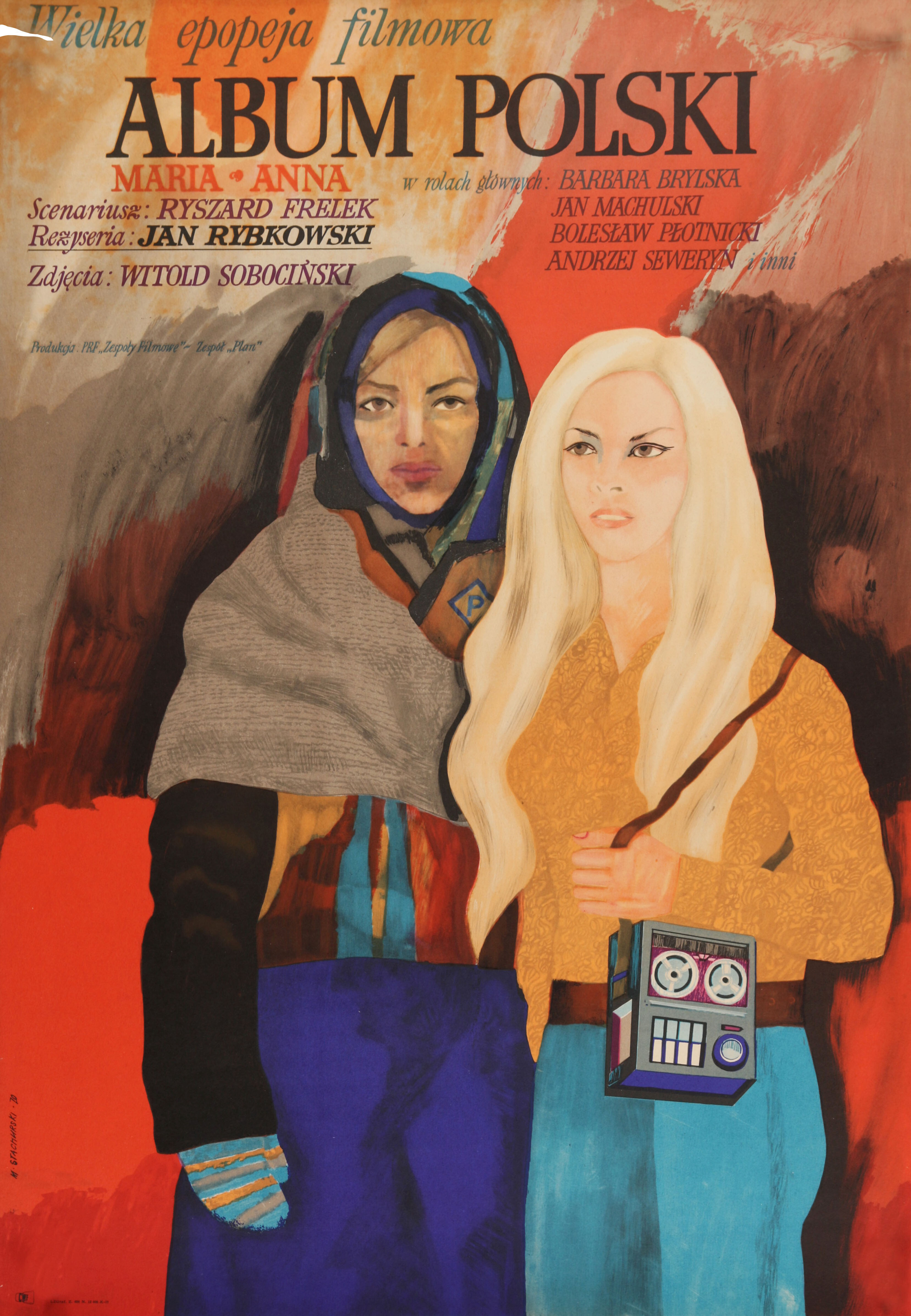 Польский альбом (Album polski, 1970), режиссёр Ян Рыбковски, художественный постер к фильму (Польша, 1970 год), автор Мариан Стачурски