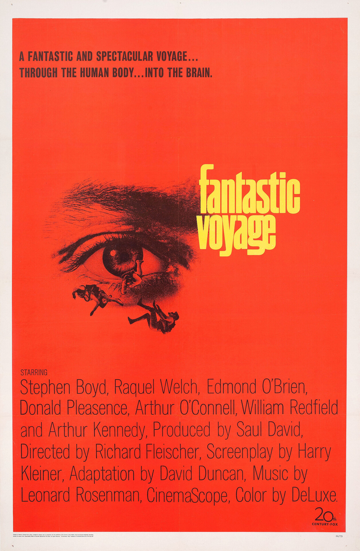 Фантастическое путешествие (Fantastic Voyage, 1966), режиссёр Ричард Флейшер, американский постер к фильму (графический дизайн, 1966 год)