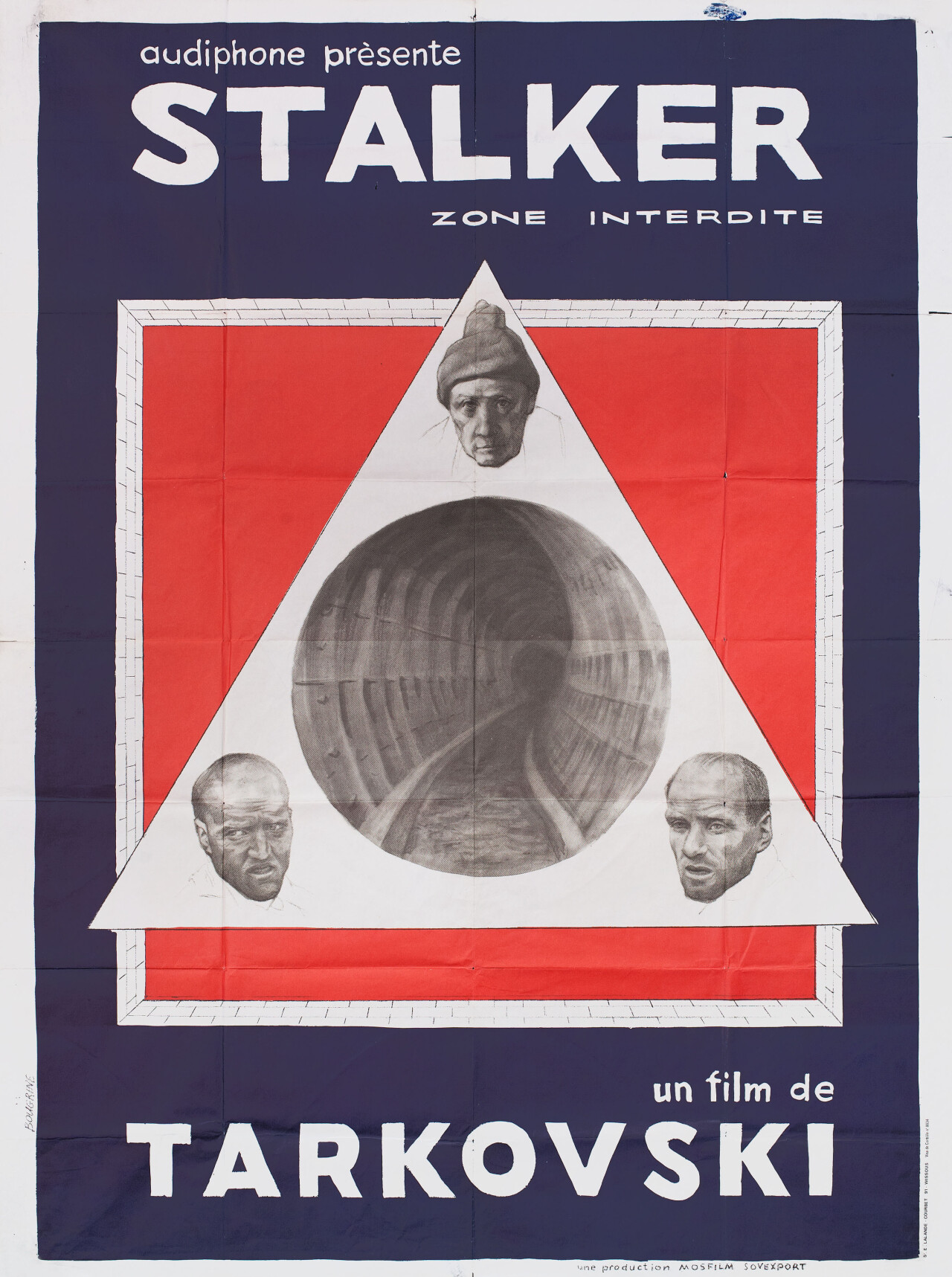 Сталкер (Stalker, 1979), режиссёр Андрей Тарковский, французский постер к фильму, автор Бугрин (графический дизайн, 1981 год)