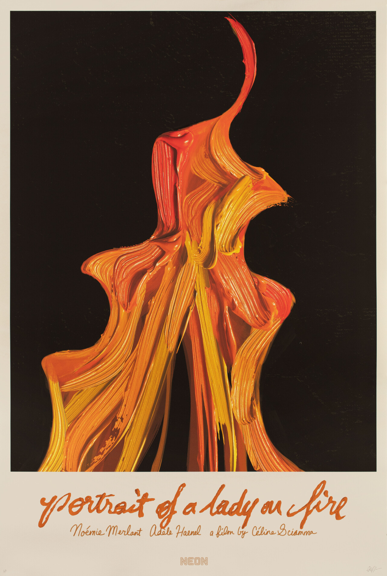 Портрет девушки в огне (Portrait of a Lady on Fire, 2019), режиссёр Селин Скьямма, американский постер к фильму, автор Акико Стеренбергер (графический дизайн, 2022 год)