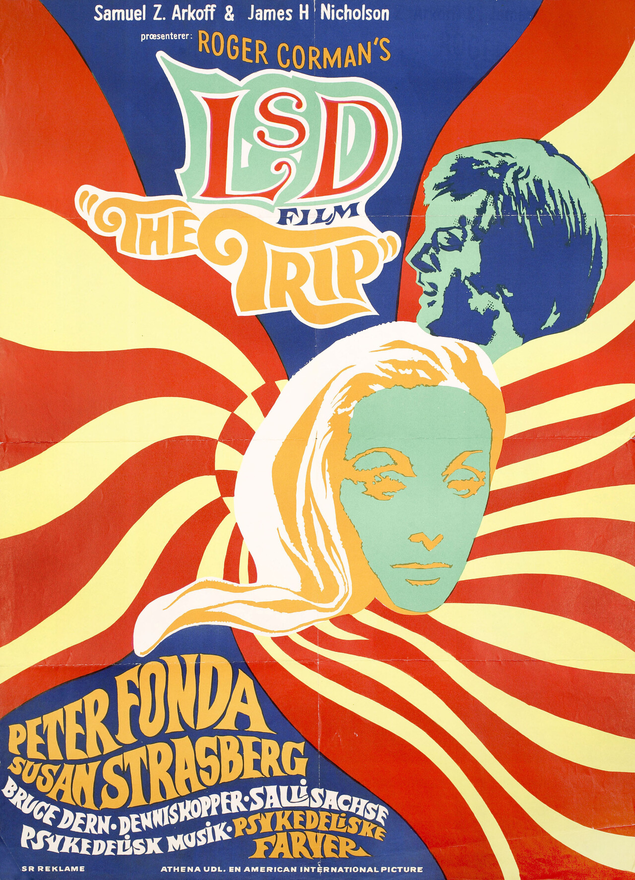 Поездка (The Trip, 1967), режиссёр Роджер Корман, кубинский постер к фильму (графический дизайн, 1967 год)